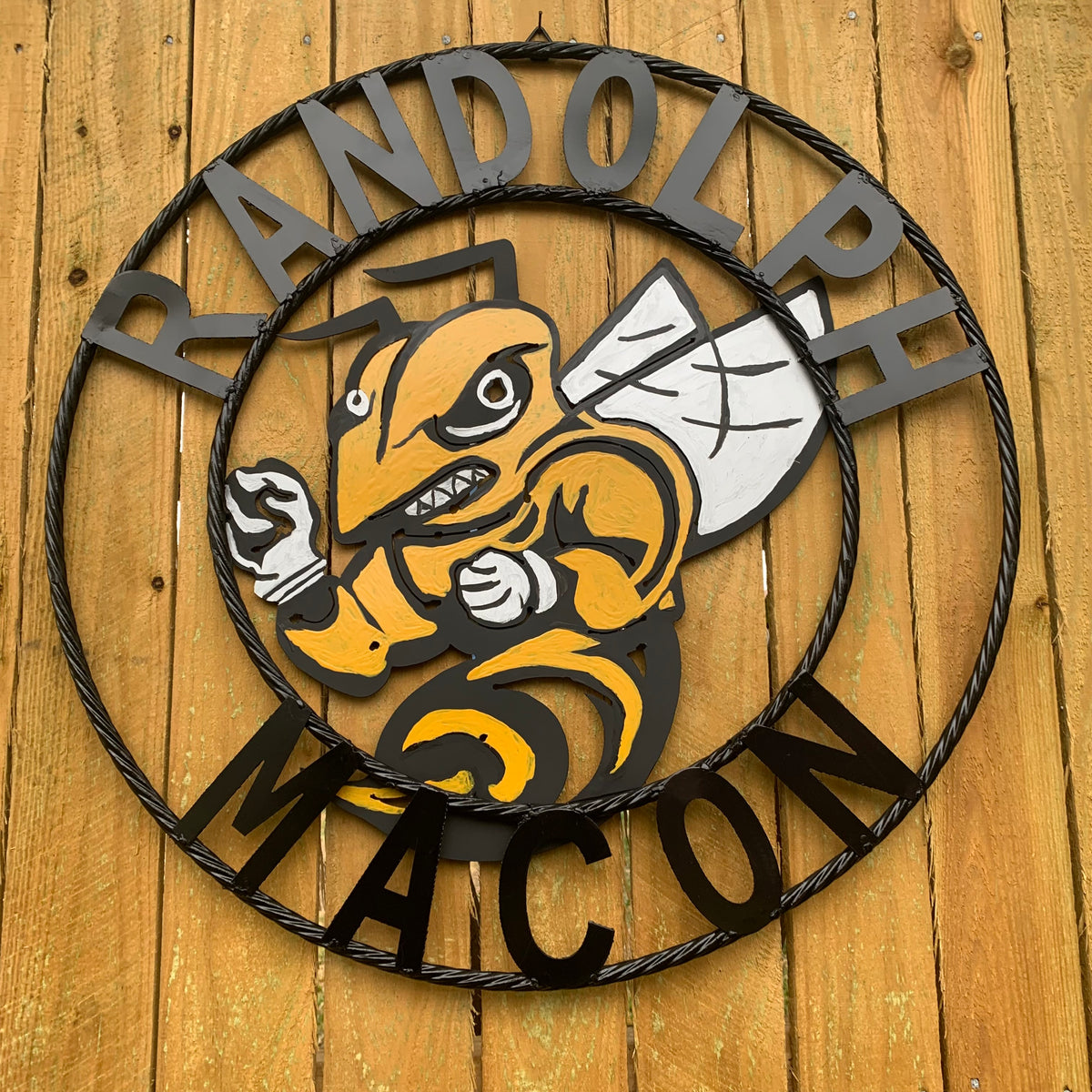 RANDOLPH MACON CUSTOM METAL VINTAGE CRAFT TEAM SIGN HANDMADE 12",18",24",32" SIZES