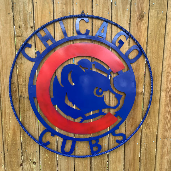 Chicago Cubs Old Style Advertising Metal Beer Sign - Matthew