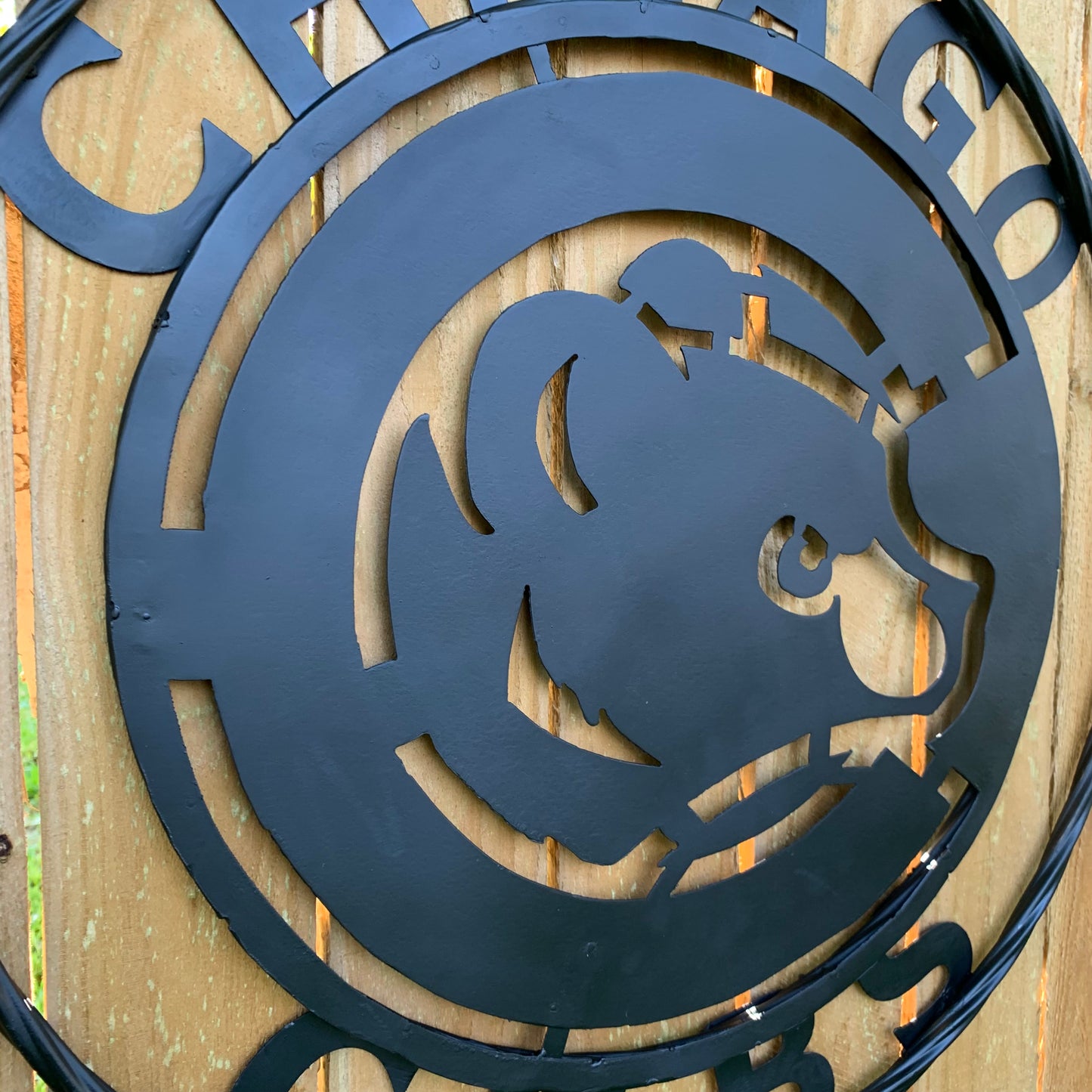 12", 18", 24", 32" CHICAGO CUBS CUSTOM BLACK & RAW METAL VINTAGE CRAFT TEAM SPORTS SIGN HANDMADE