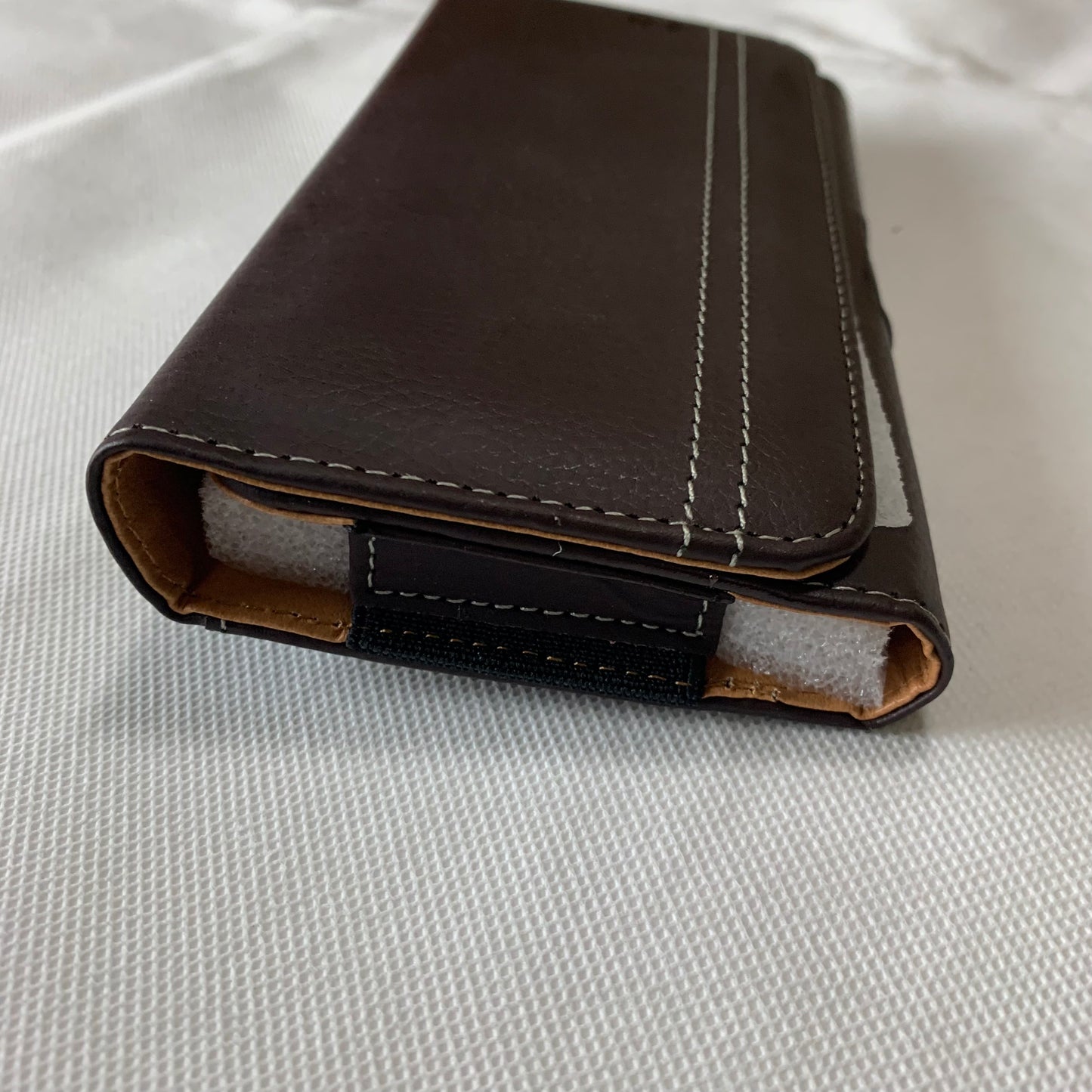 6.6" LUXMO COFFEE BROWN LEATHER EXTRA LARGE POUCH BELT LOOP HOLSTER CELL PHONE CASE UNIVERSAL OVERSIZE #LU20