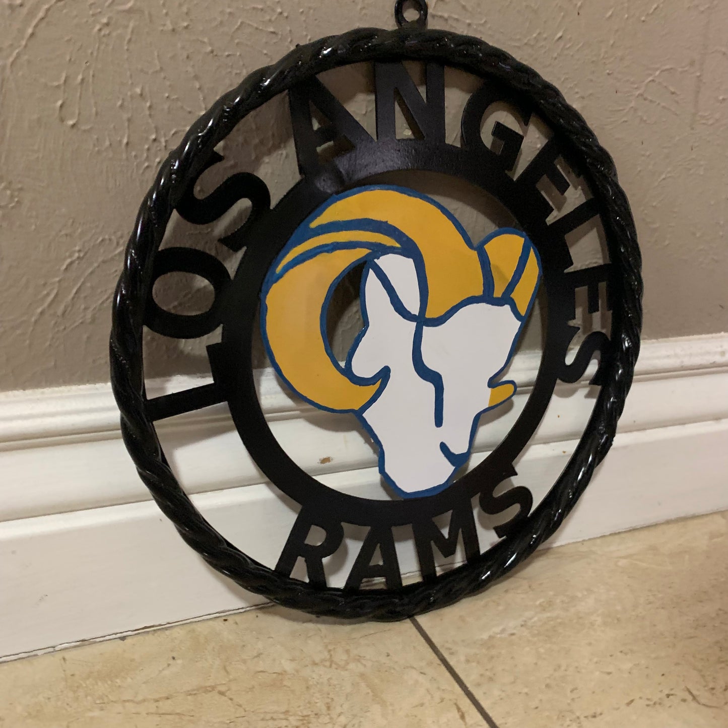 12", 18", 24", 32" LOS ANGES RAMS METAL CUSTOM VINTAGE CRAFT WALL ART TEAM SIGN HANDMADE