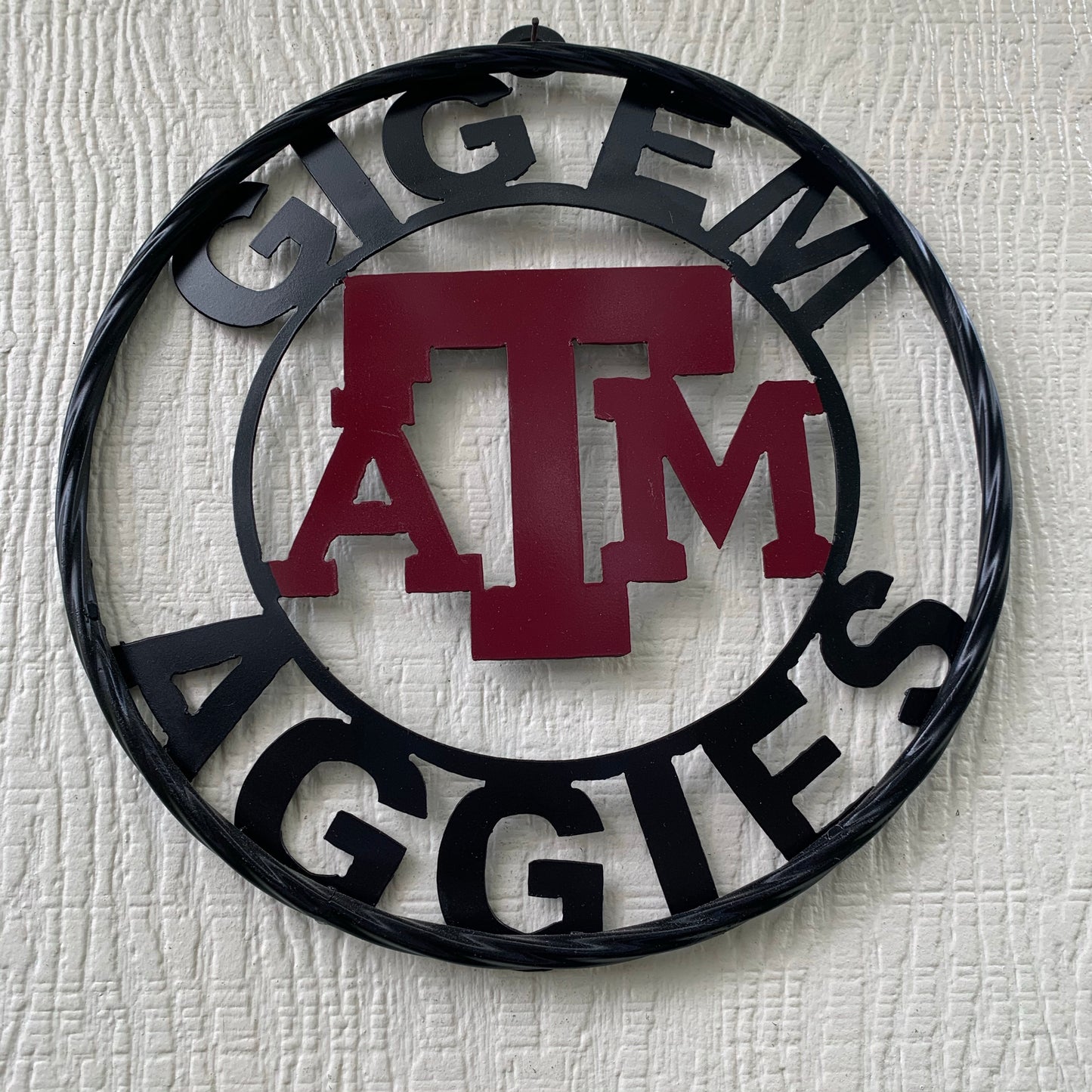 TEXAS A&M NO THUMBS GIGEM AGGIES METAL CUSTOM VINTAGE CRAFT WALL ART TEAM SIGN HANDMADE