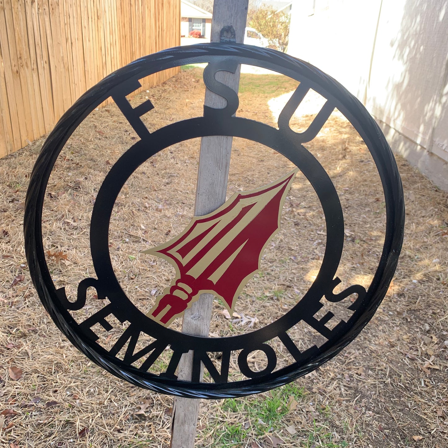 FSU SEMINOLES FLORIDA METAL CUSTOM VINTAGE CRAFT TEAM SIGN HANDMADE 12",18",24",36"