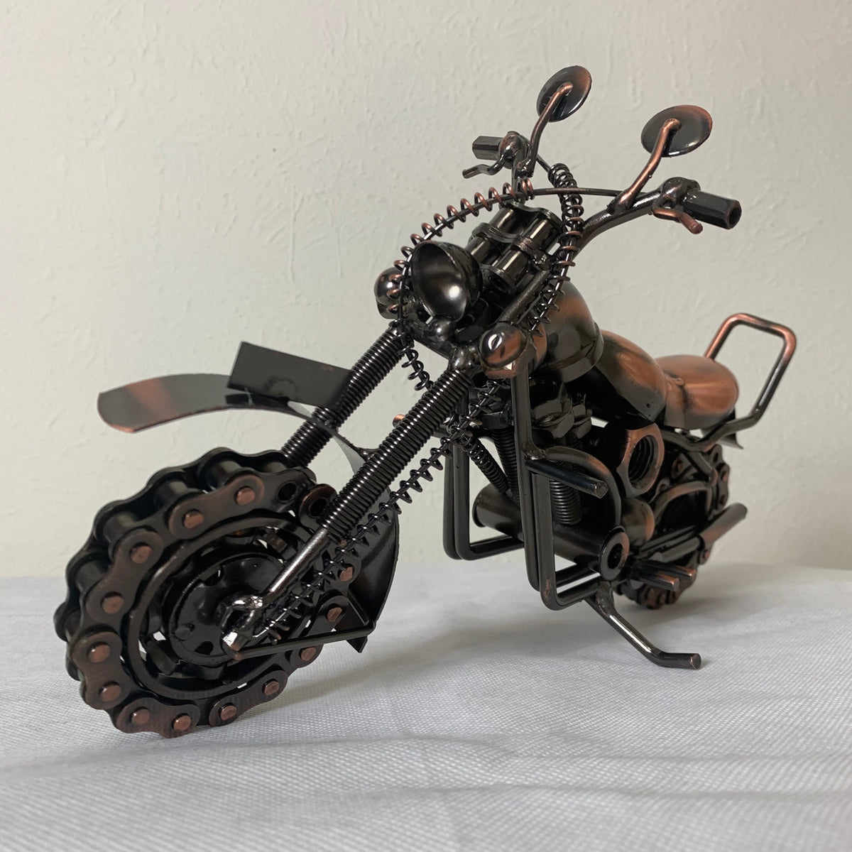 12" HARLEY CRUISER MOTORCYCLE METAL BAR HOME DECOR SCULPTURE MODEL CRAFT HANDMADE #EH12216