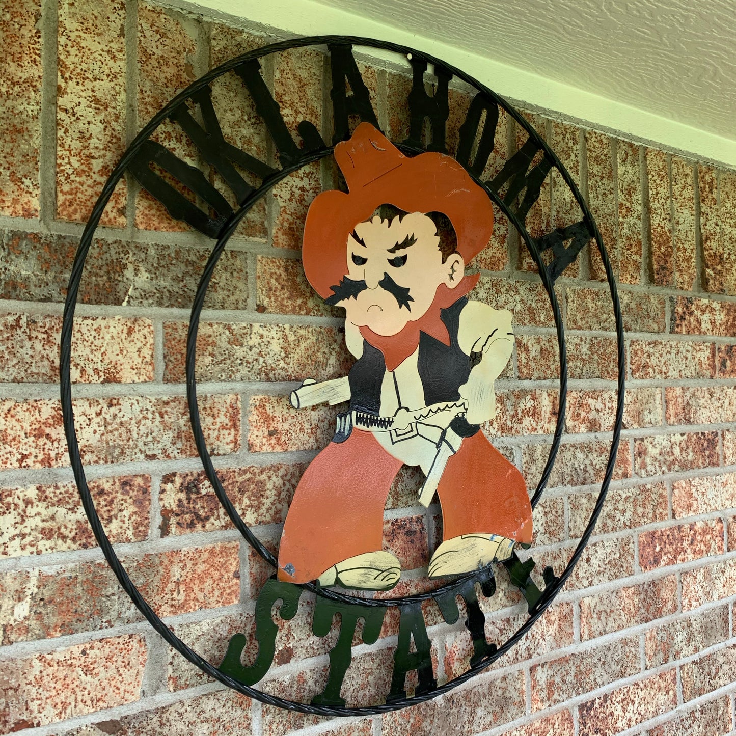 OSU OKLAHOMA STATE COWBOYS CUSTOM METAL VINTAGE CRAFT TEAM SIGN HANDMADE