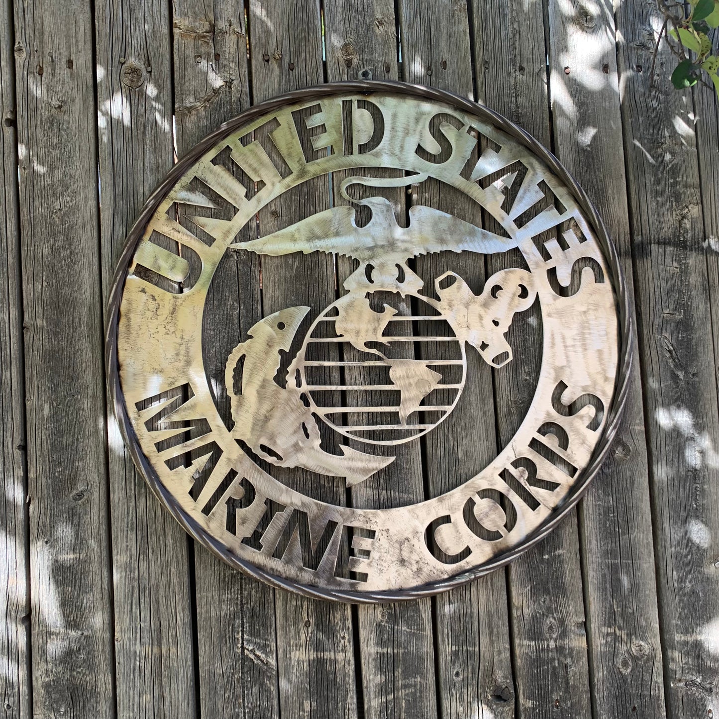 24" US MARINE CORPS MILITARY LASERCUT RAW METAL WALL ART WESTERN HOME DECOR HANDMADE NO PAINT
