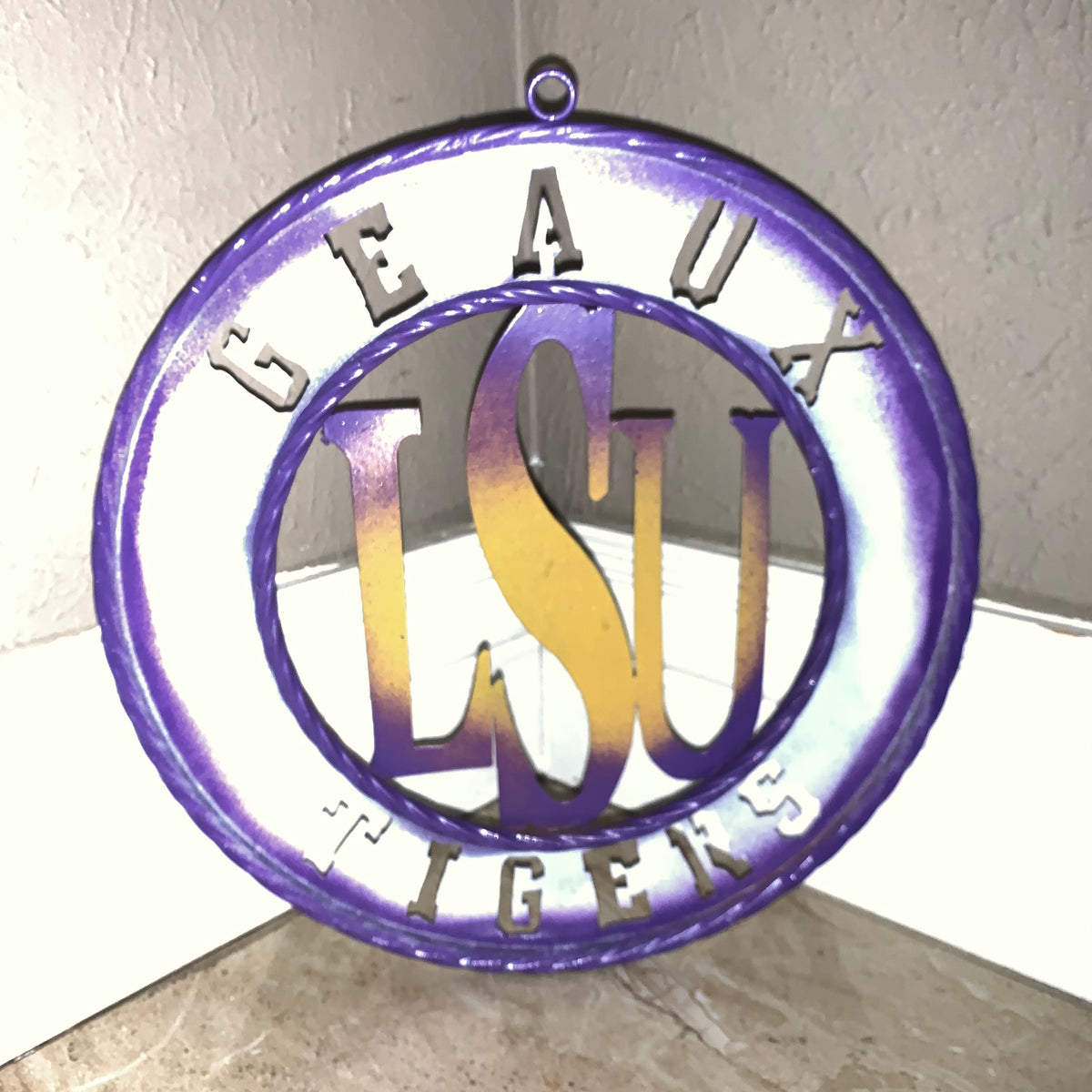 12",18",24",32" LSU GEAUX TIGERS CUSTOM METAL VINTAGE CRAFT SIGN TEAM WALL ART WESTERN HOME DECOR