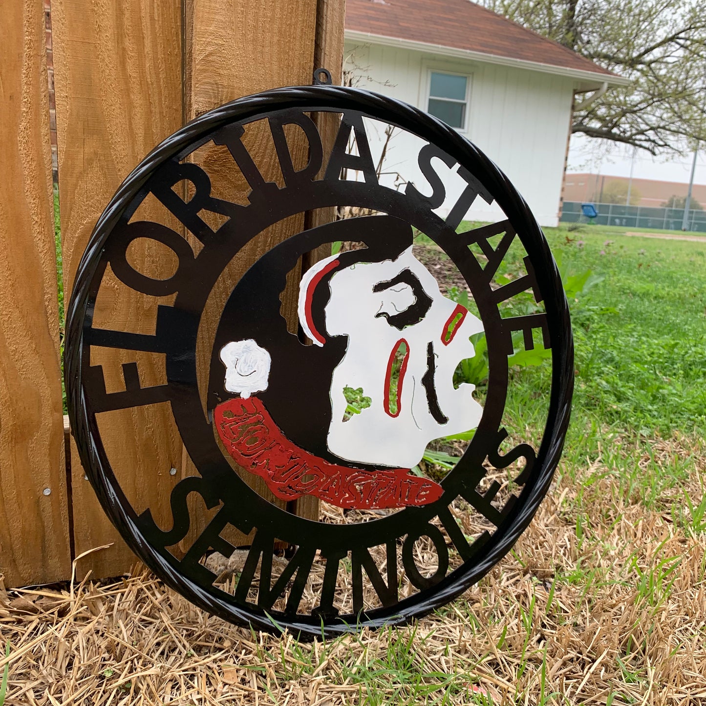 12", 18", 24", 32" FSU FLORIDA STATE SEMINOLES INDIAN LOGO METAL CUSTOM VINTAGE CRAFT TEAM SIGN