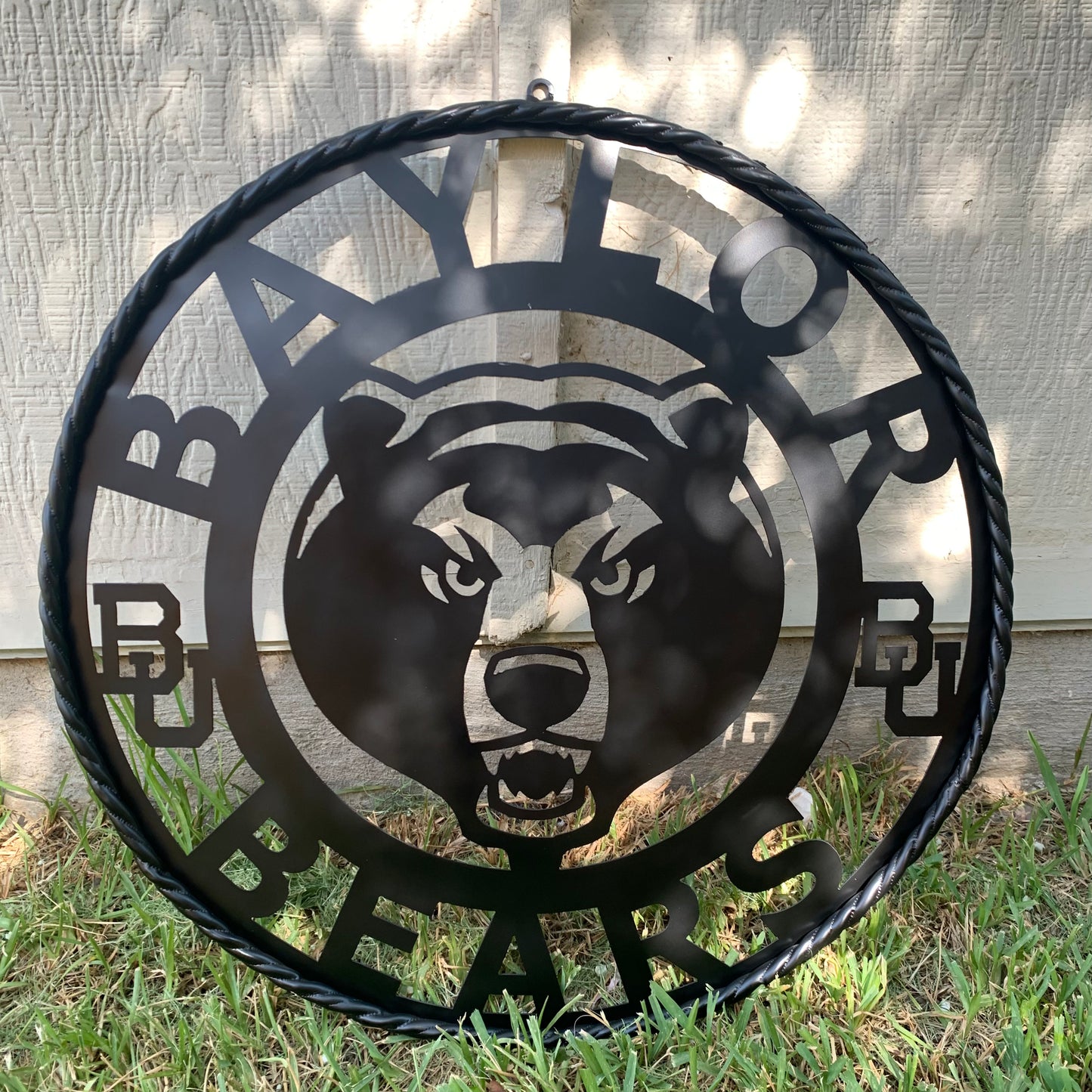 12", 18", 24", 32" BAYLOR BEARS ALL BLACK CUSTOM METAL VINTAGE TEAM SIGN WALL ART WESTERN HOME DECOR