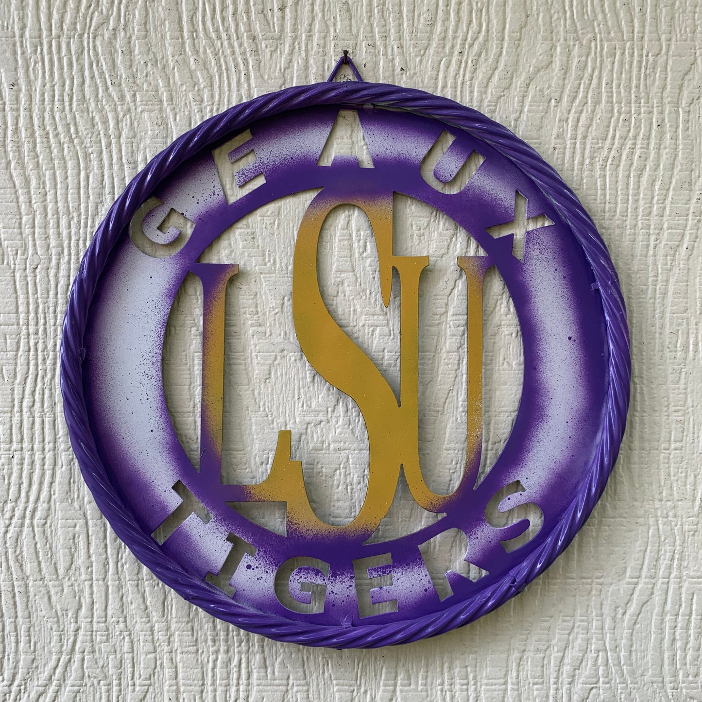 12",18",24",32" LSU GEAUX TIGERS CUSTOM METAL VINTAGE CRAFT SIGN TEAM WALL ART WESTERN HOME DECOR