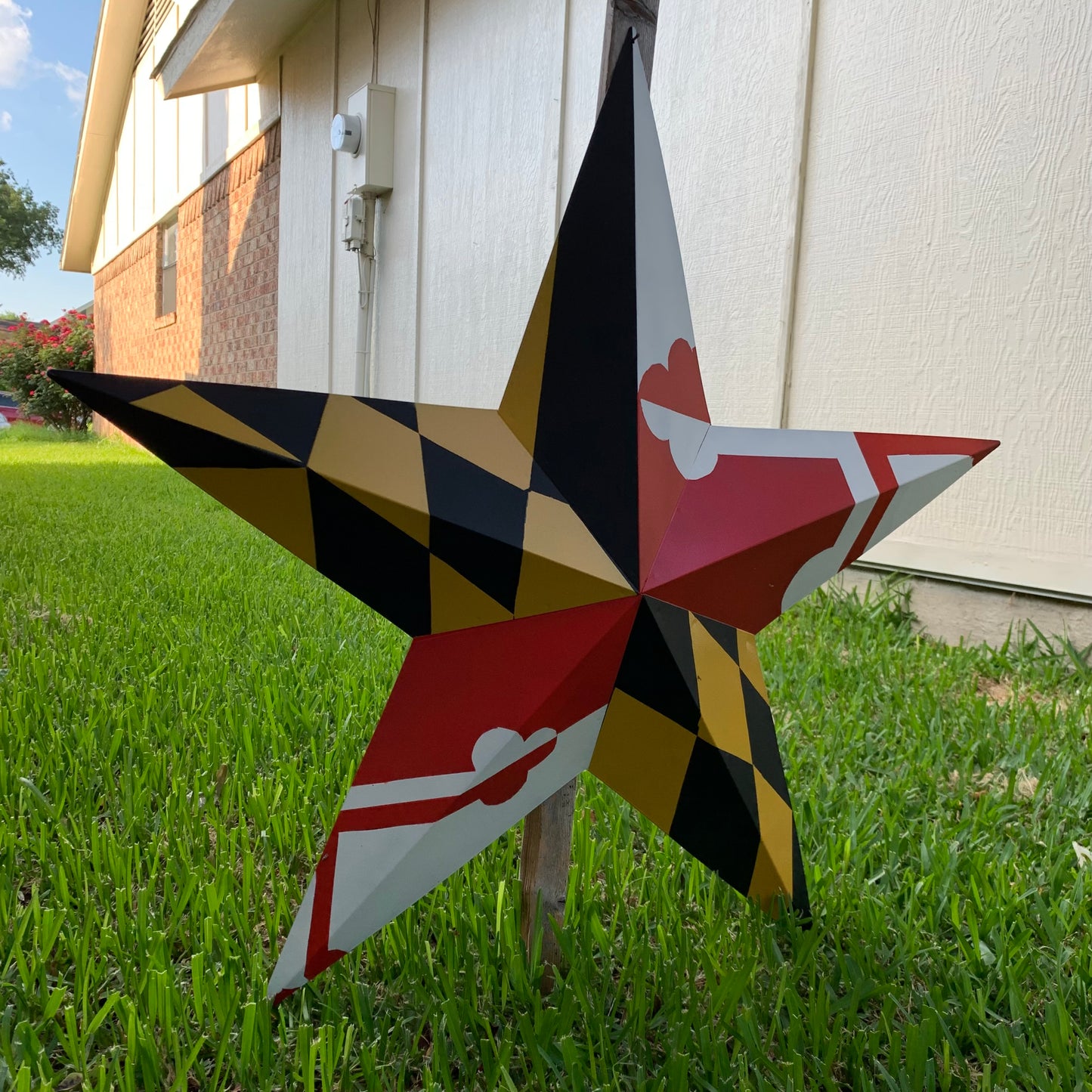 MARYLAND FLAG BARN METAL STAR WESTERN HOME DECOR HANDMADE 22",24",30",36" #EH10423