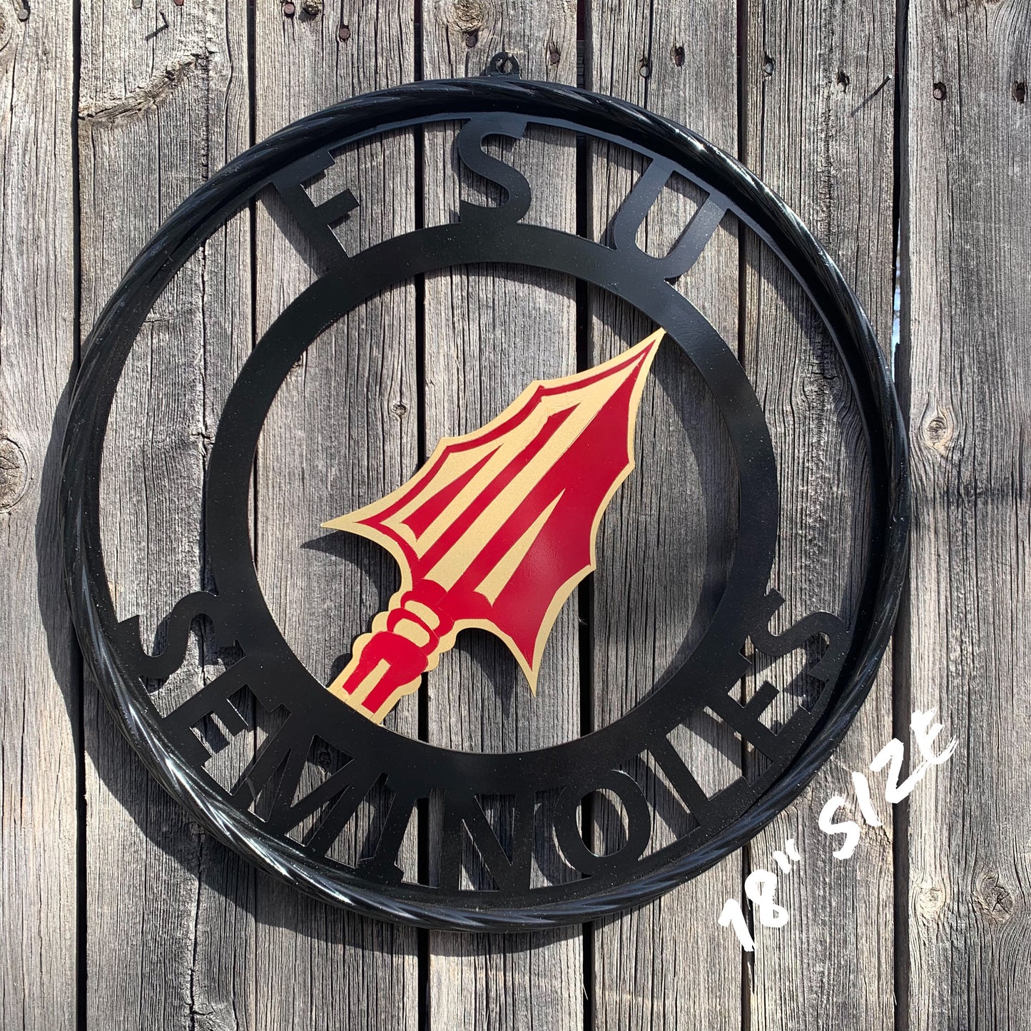 FSU SEMINOLES FLORIDA METAL CUSTOM VINTAGE CRAFT TEAM SIGN HANDMADE 12",18",24",36"