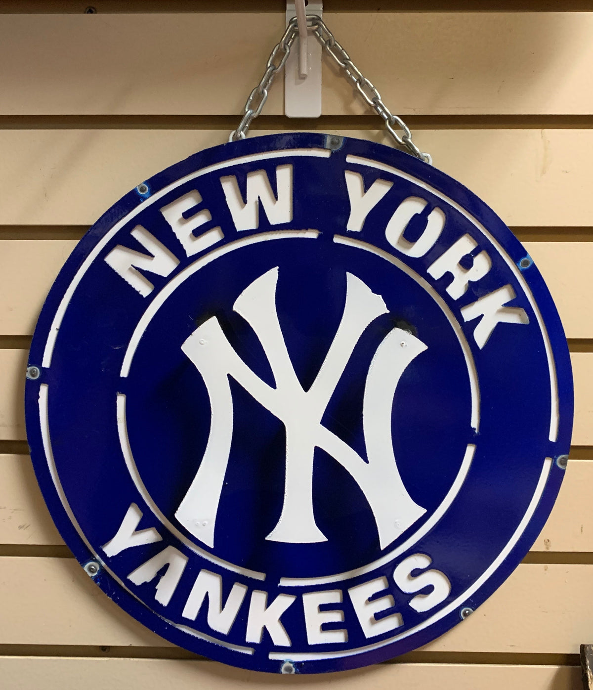 15" SPORTS CUSTOM DISC METAL VINTAGE CRAFT SIGN TEAM ART WESTERN HOME DECOR HANDMADE