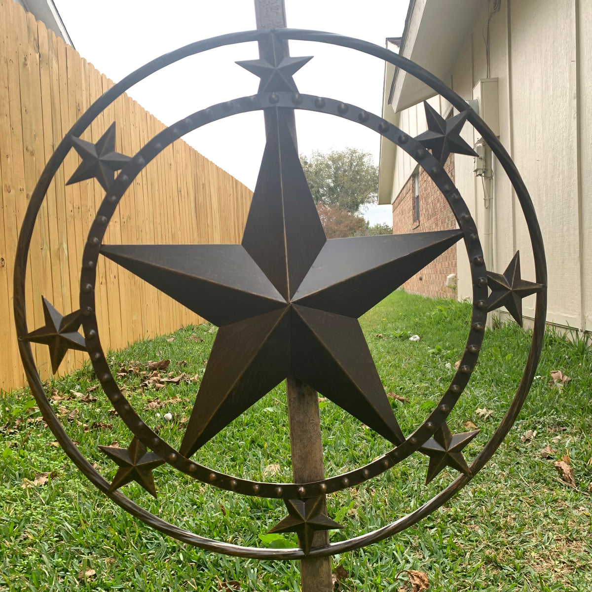#SI_BC2109 MULTI STARS 24" BARN METAL STAR WESTERN HOME DECOR HANDMADE RUSTIC BRONZE NEW