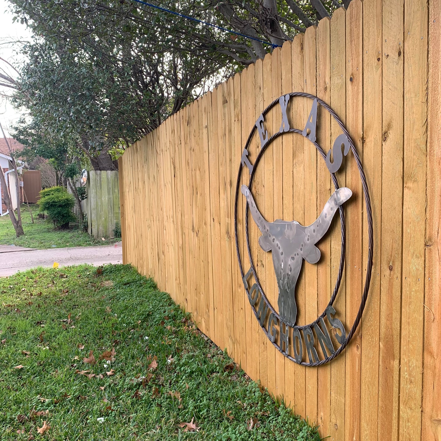 50" TEXAS LONGHORNS LARGE CUSTOM RAW METAL VINTAGE CRAFT SIGN TEAM ART UNPAINTED WESTERN HOME DECOR HANDMADE STEEL #EH12570