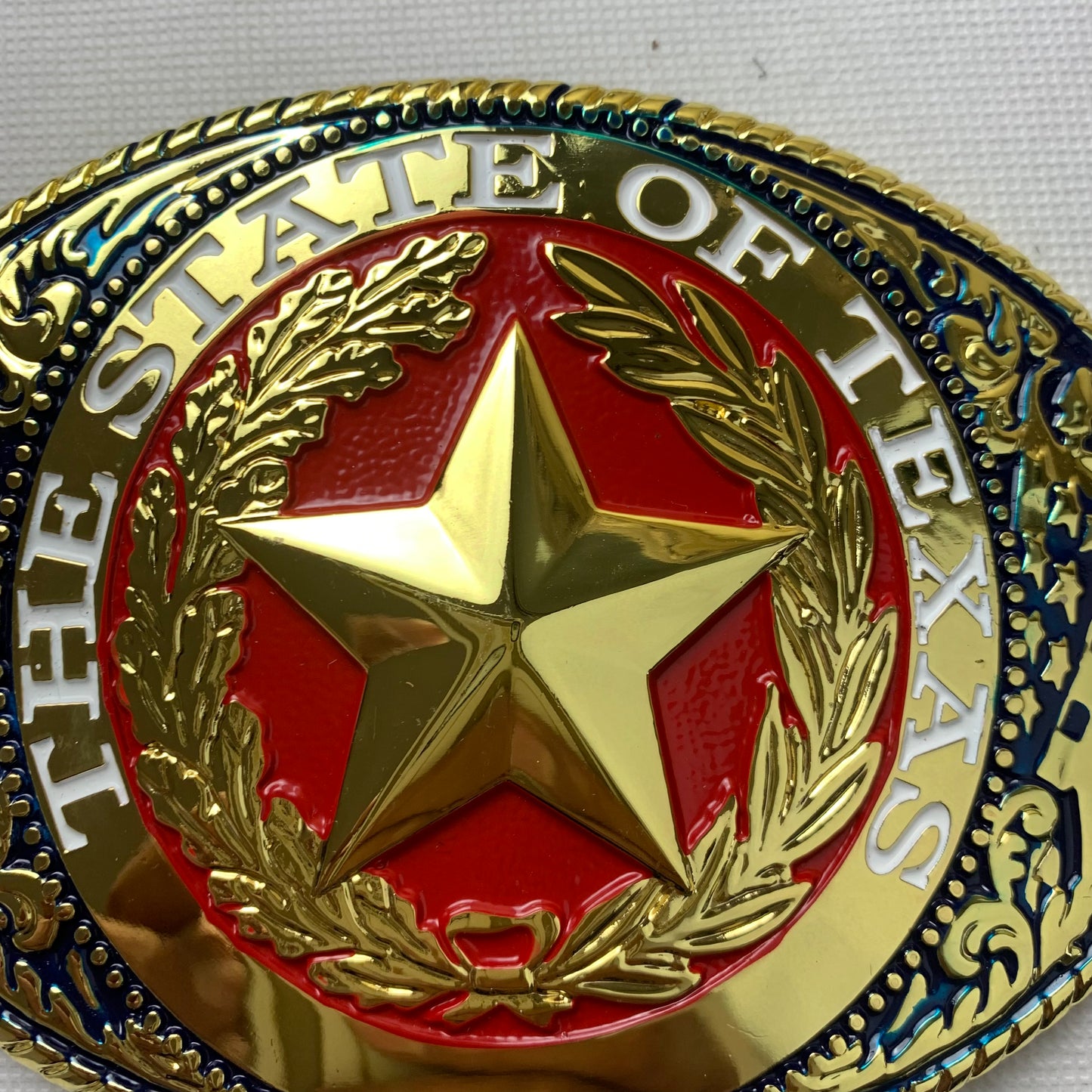 6" X 4" LONESTAR STATE GOLD STAR BELT BUCKLE EXTRA LARGE WESTERN METAL BUCKLE FASHION ART NEW #EH12225