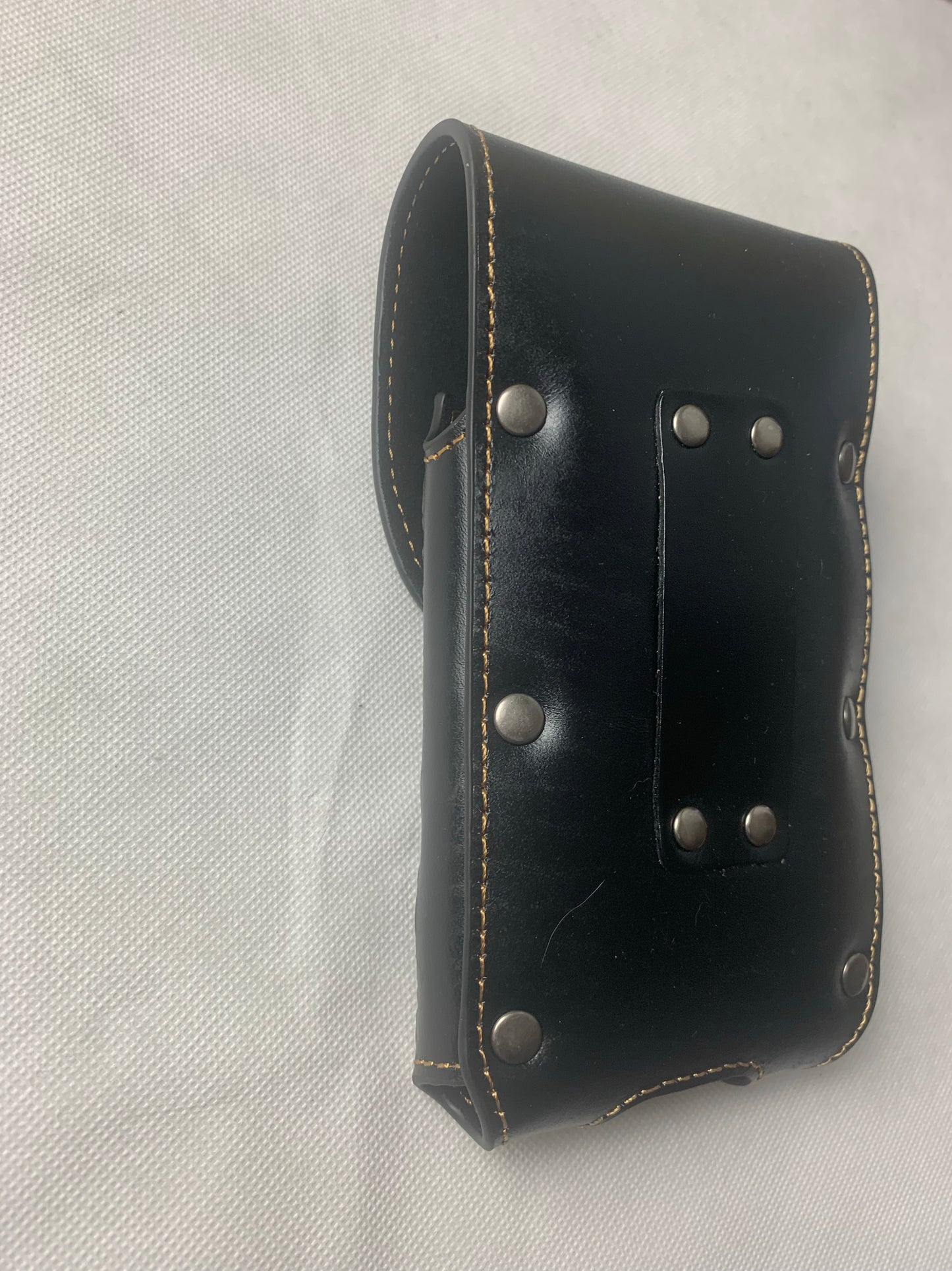 7" LONE STAR BLACK & TURQUOISE LEATHER HOLSTER POUCH EXTRA LARGE  BELT LOOP CELL PHONE CASE UNIVERSAL OVERSIZE--FREE SHIPPING