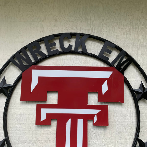 TEXAS TECH METAL COLLEGE WESTERN HOME DECOR WALL ART BRAND NEW