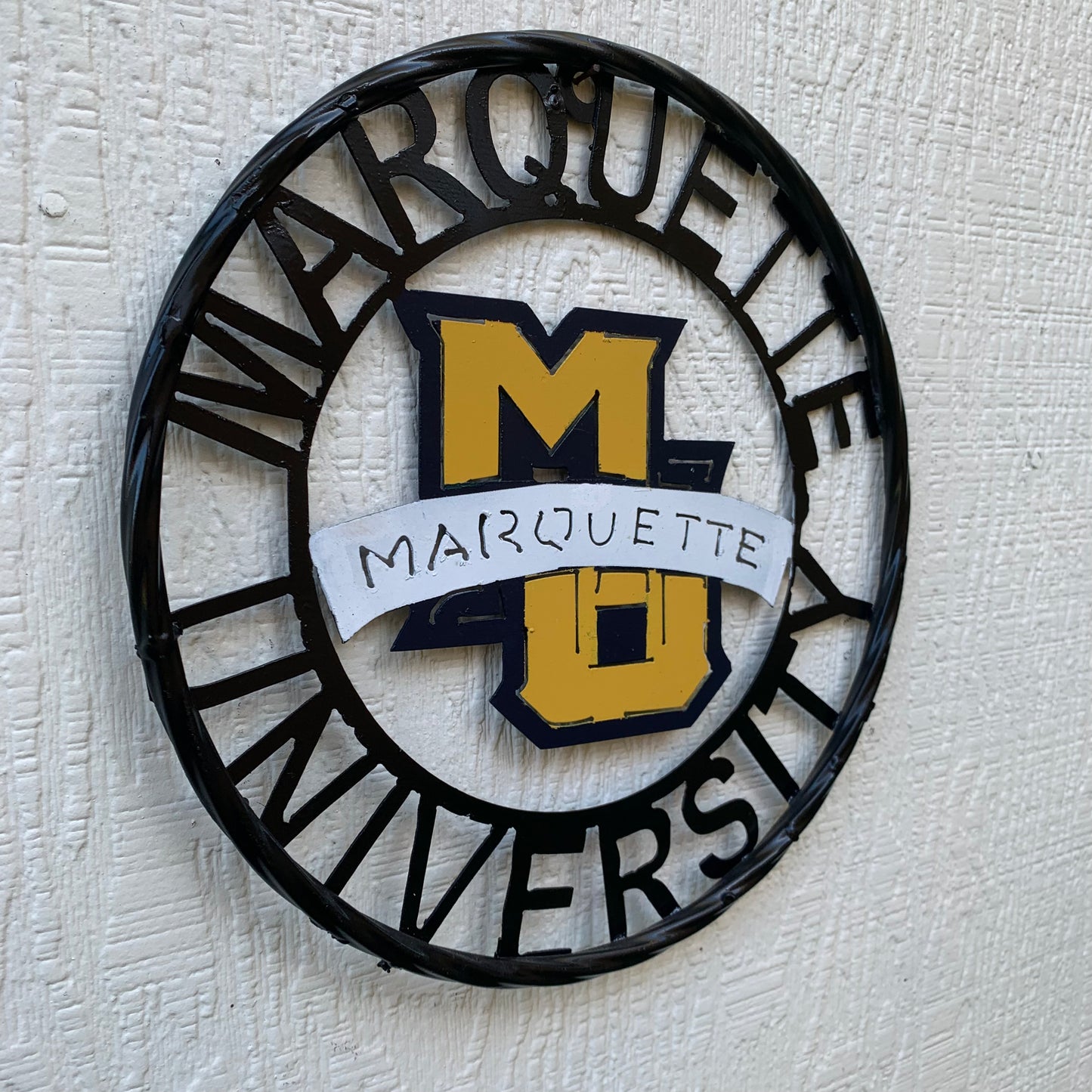 12",18",24" MARQUETTE METAL CUSTOM VINTAGE CRAFT WALL ART TEAM SIGN HANDMADE