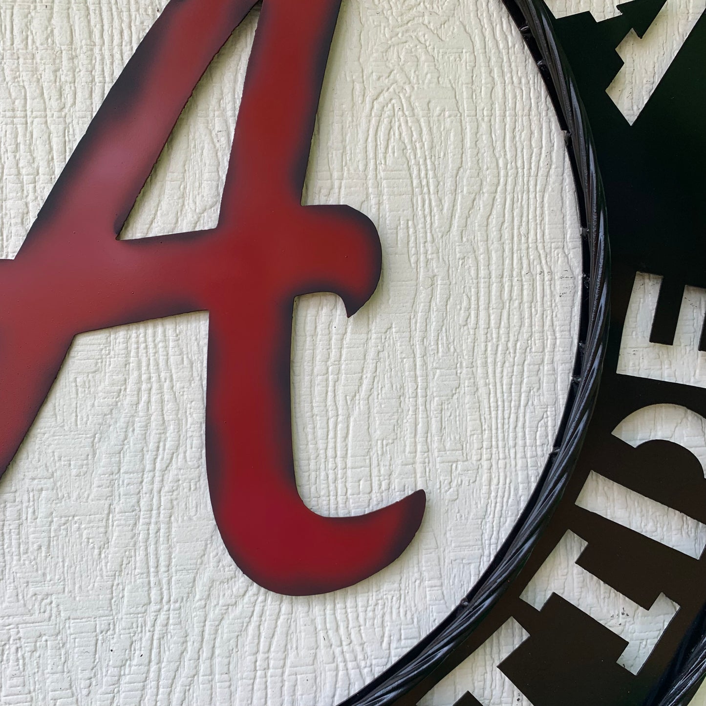 ALABAMA CRIMSON TIDE WIDE BAND RING CUSTOM METAL VINTAGE SIGN TEAM SPORTS HANDMADE