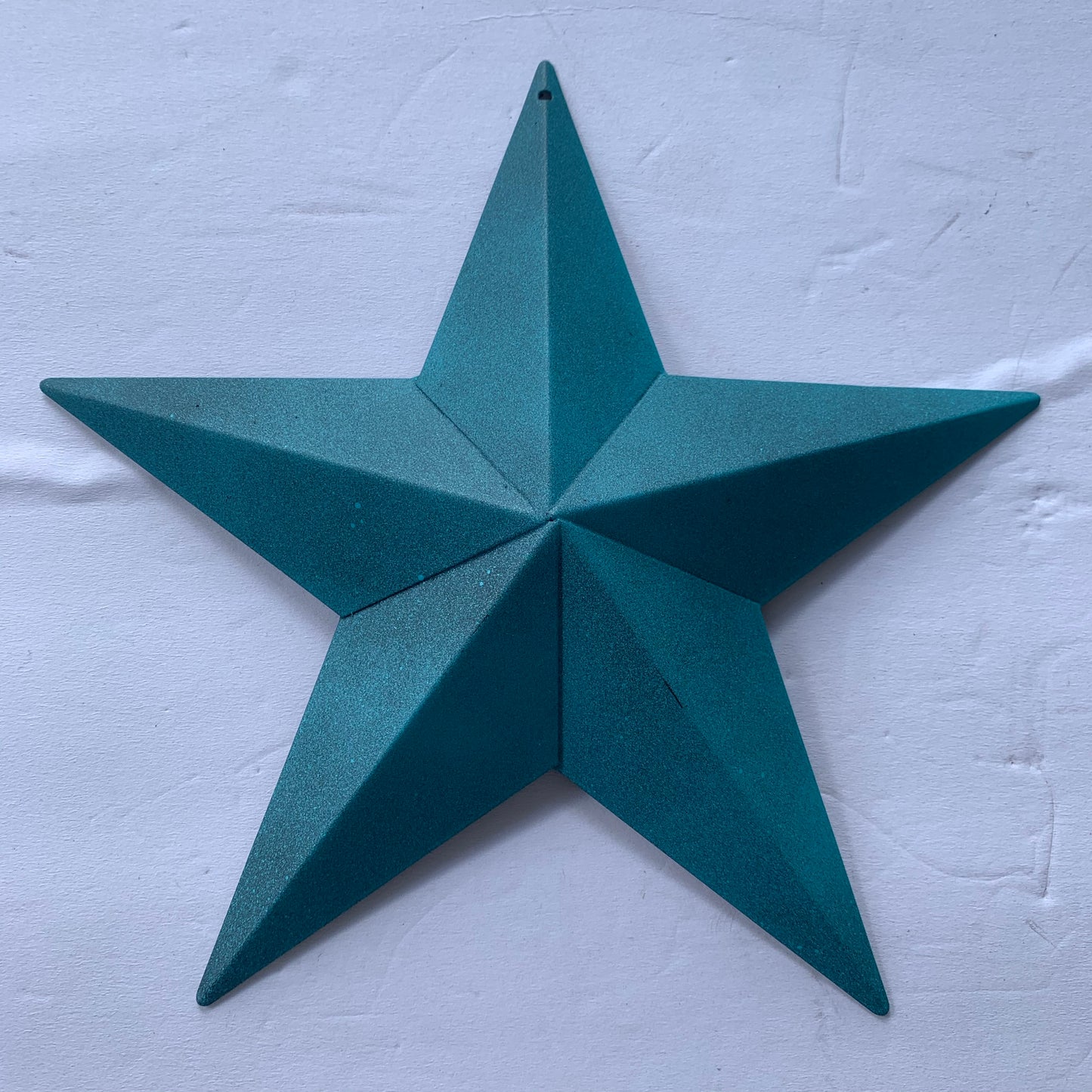 #EH10474 RUSTIC TURQUOISE DISTRESSED TWO TONE BARN METAL STAR WESTERN HOME DECOR ART NEW