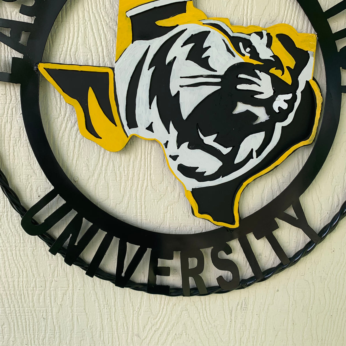 EAST TEXAS BAPTIST UNIVERSITY METAL CUSTOM VINTAGE CRAFT SIGN WALL ART TEAM HANDMADE