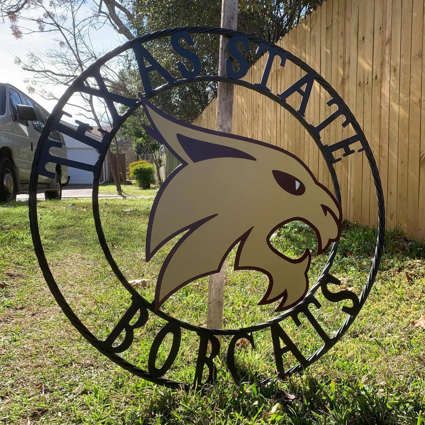 12",18",24",32",36" TEXAS STATE BOBCATS CUSTOM METAL VINTAGE CRAFT TEAM SIGN WESTERN HOME DECOR HANDMADE