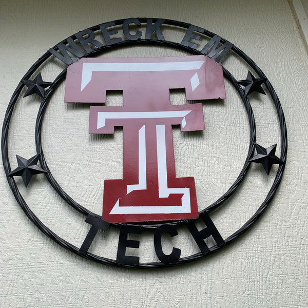 TEXAS TECH METAL COLLEGE WESTERN HOME DECOR WALL ART BRAND NEW