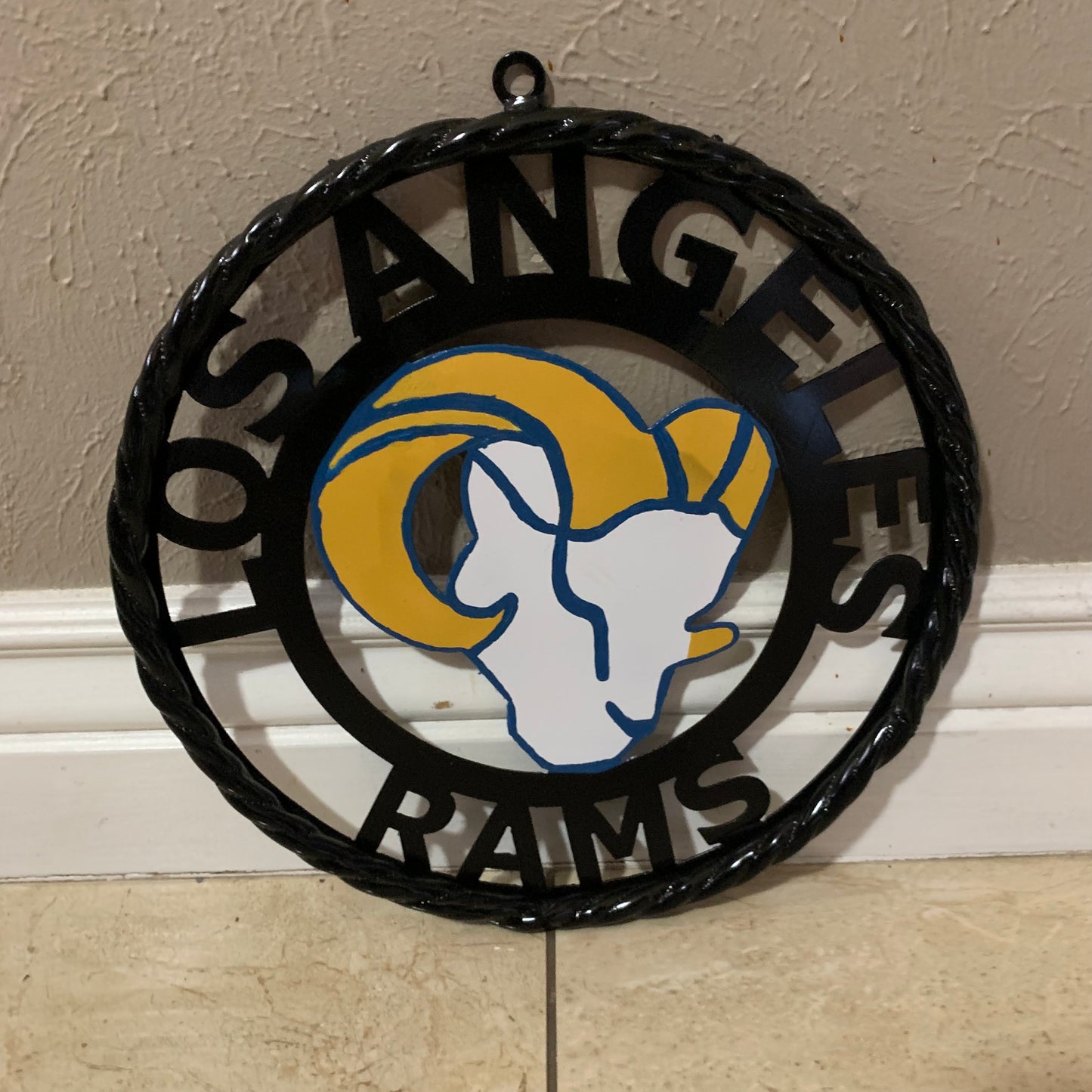12", 18", 24", 32" LOS ANGES RAMS METAL CUSTOM VINTAGE CRAFT WALL ART TEAM SIGN HANDMADE