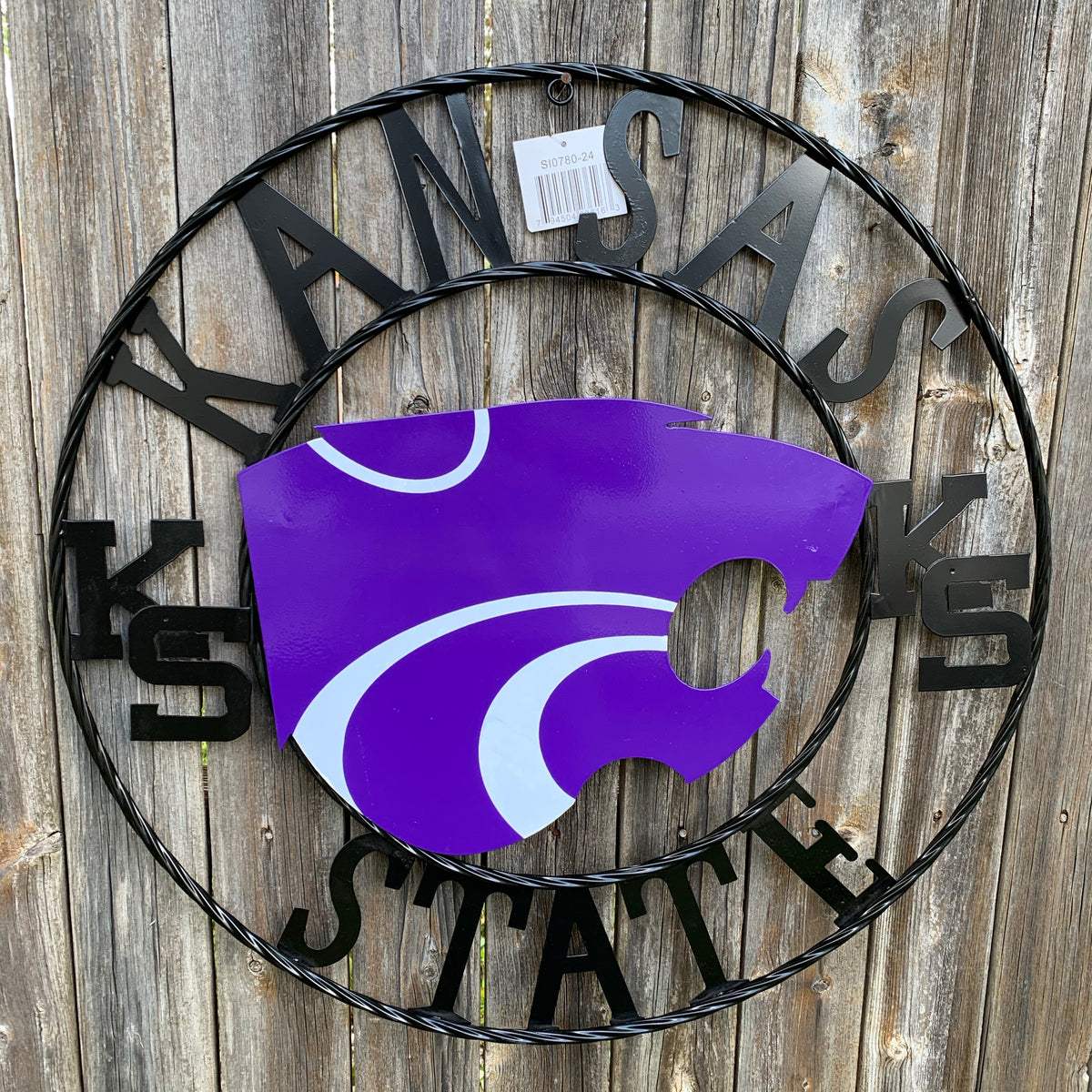 KANSAS STATE CUSTOM METAL VINTAGE CRAFT SIGN WALL ART TEAM SIGN HANDMADE #EH12127
