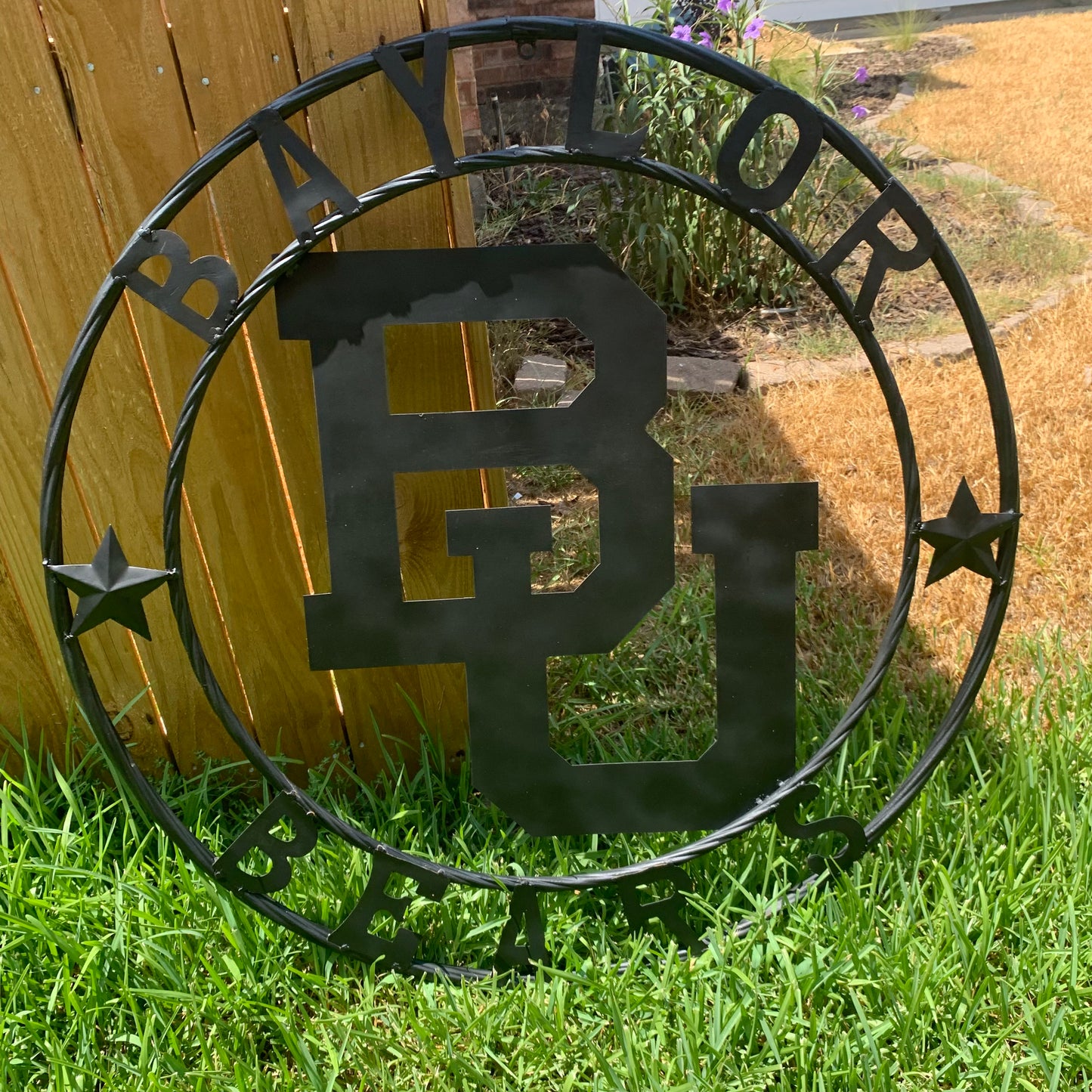 12", 18", 24", 32" BAYLOR BEARS CUSTOM BLACK METAL VINTAGE CRAFT SIGN WALL ART HANDMADE