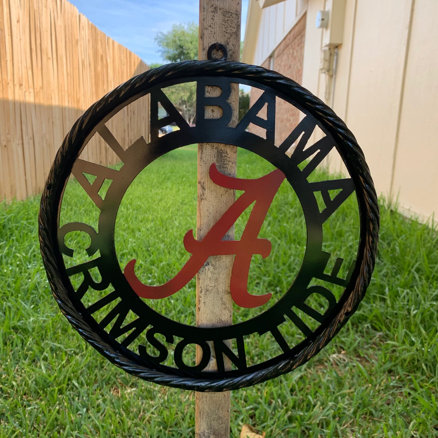 ALABAMA CRIMSON TIDE LASERCUT CUSTOM METAL VINTAGE CRAFT SIGN TEAM WESTERN HOME DECOR