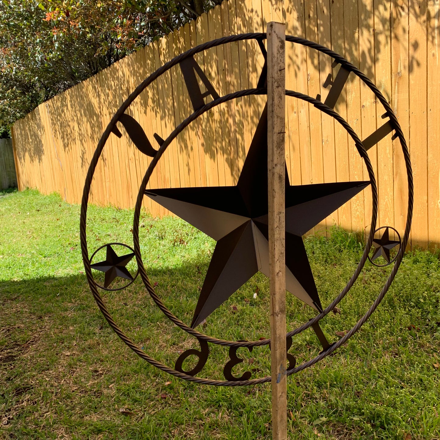 24", 32",36",40" TEXAS 1836 HAMMERED COPPER  BARN STAR METAL WALL WESTERN HOME DECOR HANDMADE NEW