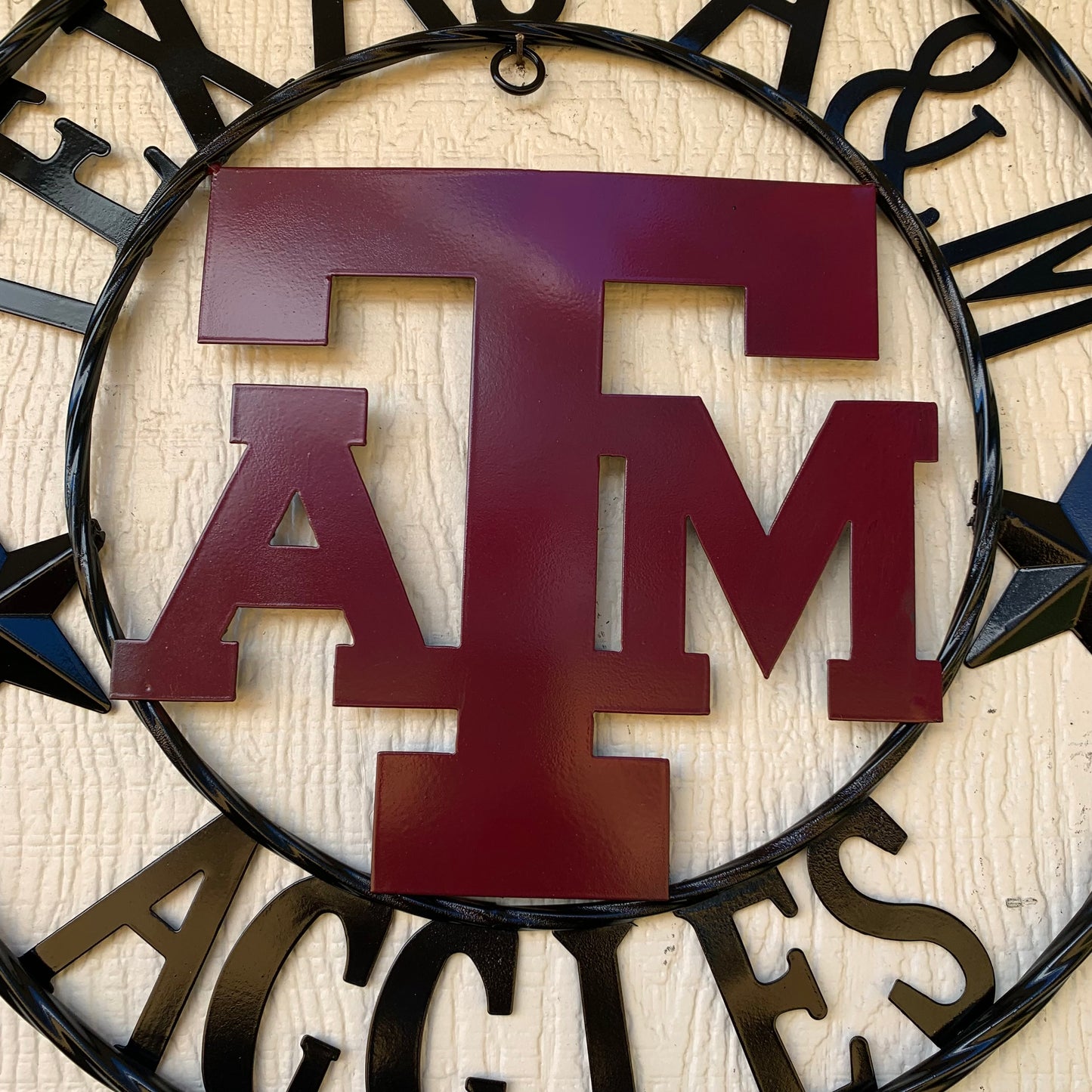 TEXAS A&M WITH STARS CUSTOM METAL VINTAGE CRAFT SIGN WALL ART TEAM SIGN HANDMADE