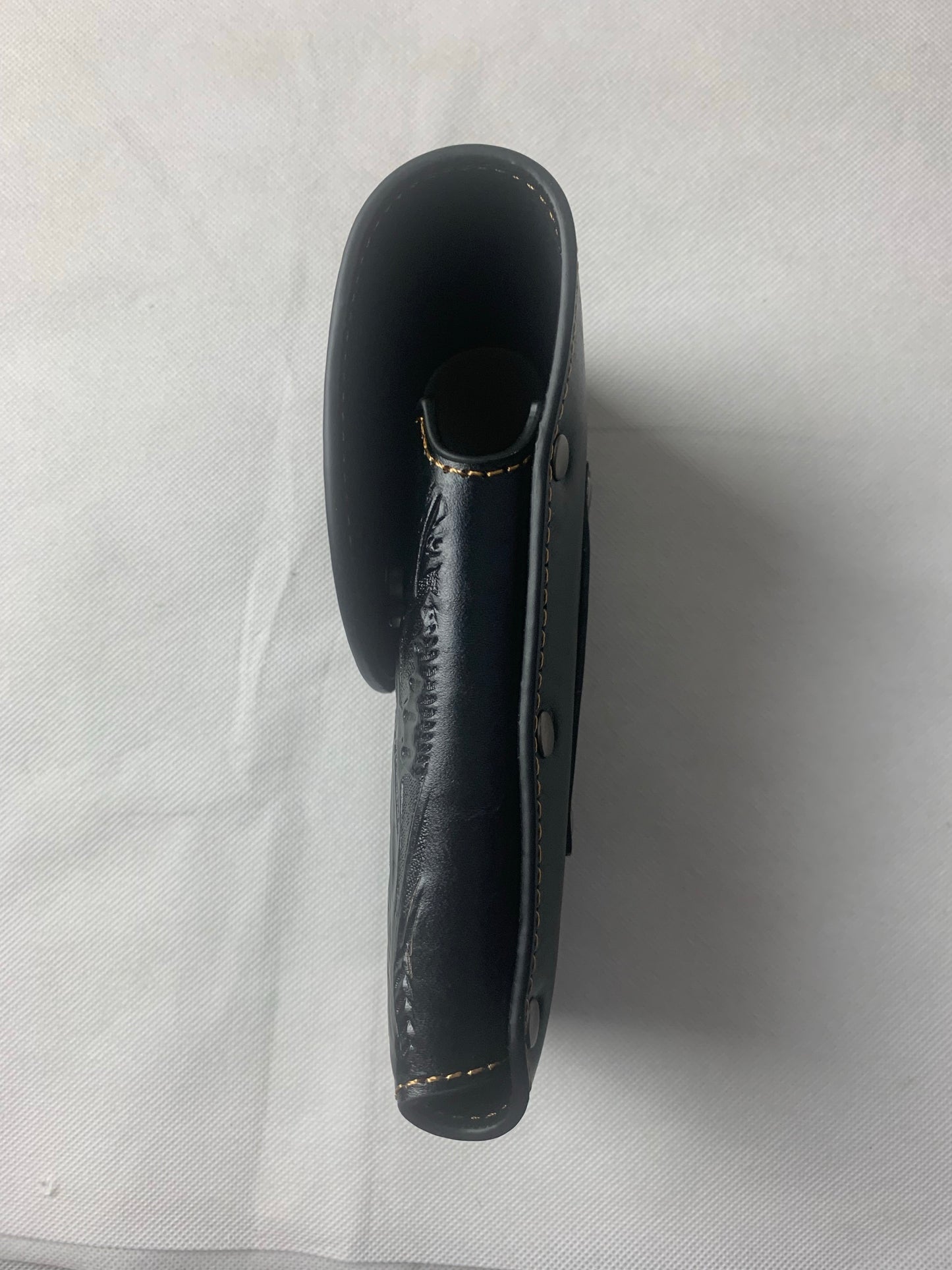 7" LONE STAR BLACK & TURQUOISE LEATHER HOLSTER POUCH EXTRA LARGE  BELT LOOP CELL PHONE CASE UNIVERSAL OVERSIZE--FREE SHIPPING