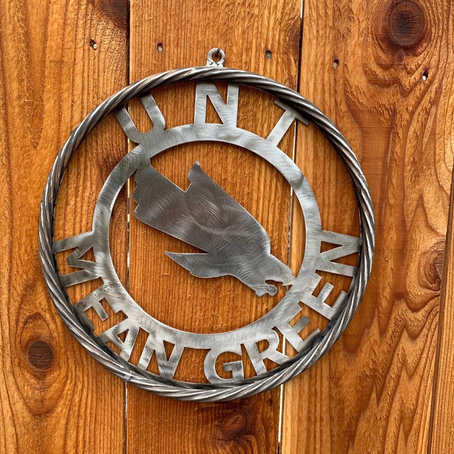 12", 18", 24", 32" UNT MEAN GREEN RAW METAL CUSTOM VINTAGE CRAFT WALL ART TEAM SIGN HANDMADE
