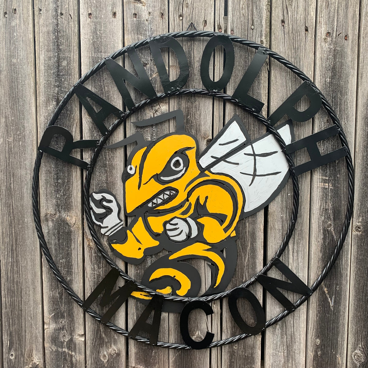 RANDOLPH MACON CUSTOM METAL VINTAGE CRAFT TEAM SIGN HANDMADE 12",18",24",32" SIZES