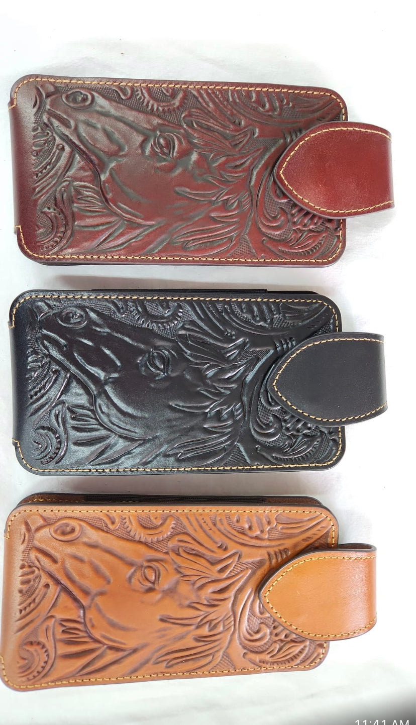 7" LEATHER HOLSTER POUCH WESTERN PHONE CRAFT EXTRA LARGE  BELT LOOP HOLSTER CELL PHONE CASE UNIVERSAL OVERSIZE
