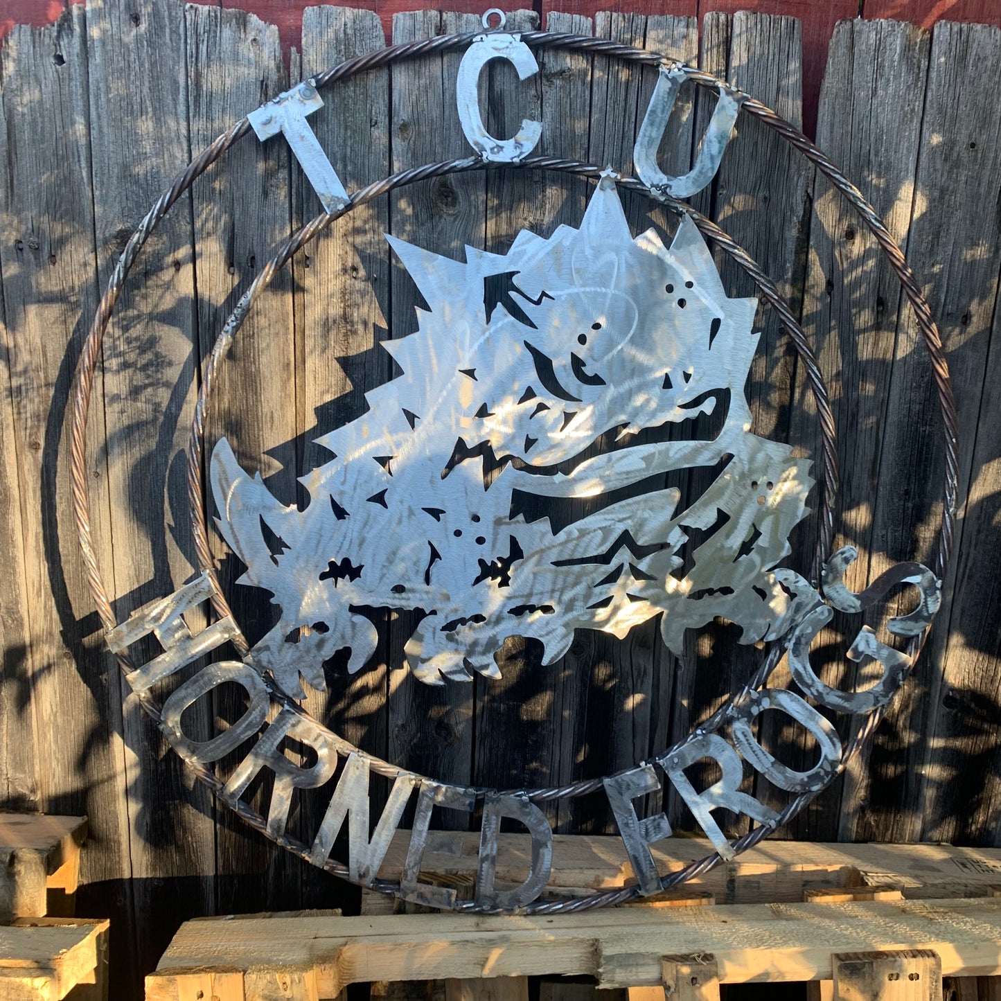18",24",32" TCU HORNED FROGS RAW METAL CUSTOM VINTAGE CRAFT TEAM SIGN HANDMADE