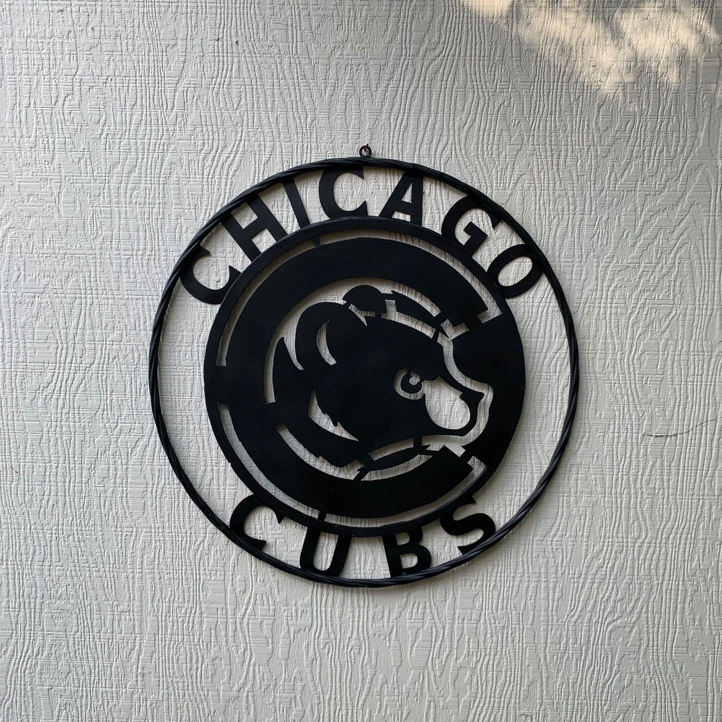 12", 18", 24", 32" CHICAGO CUBS CUSTOM BLACK & RAW METAL VINTAGE CRAFT TEAM SPORTS SIGN HANDMADE