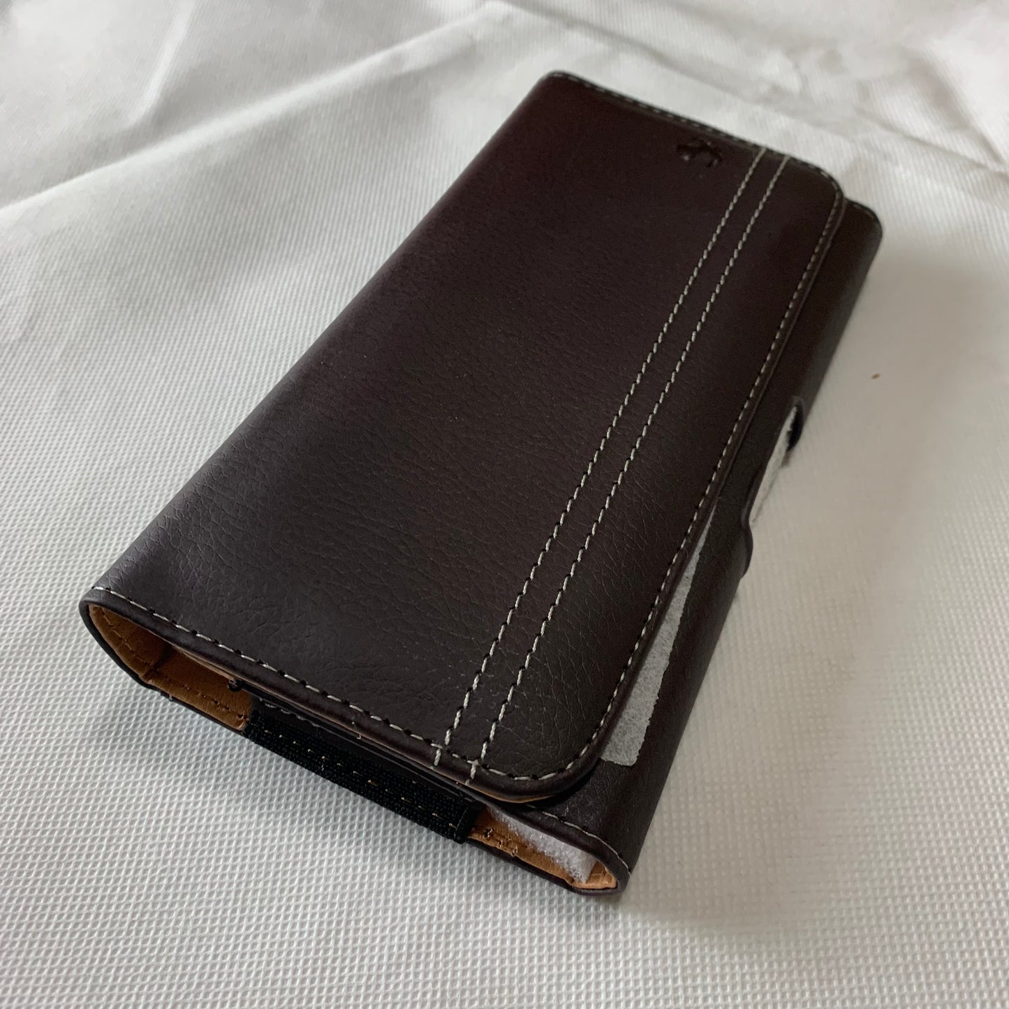 6.6" LUXMO COFFEE BROWN LEATHER EXTRA LARGE POUCH BELT LOOP HOLSTER CELL PHONE CASE UNIVERSAL OVERSIZE #LU20
