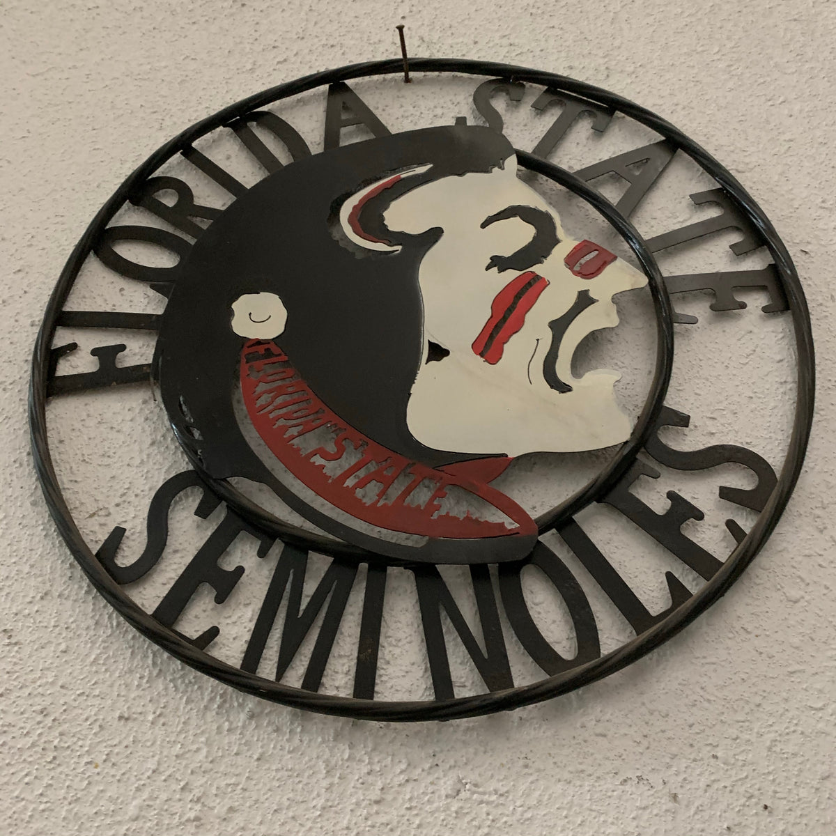 12", 18", 24", 32" FSU FLORIDA STATE SEMINOLES INDIAN LOGO METAL CUSTOM VINTAGE CRAFT TEAM SIGN