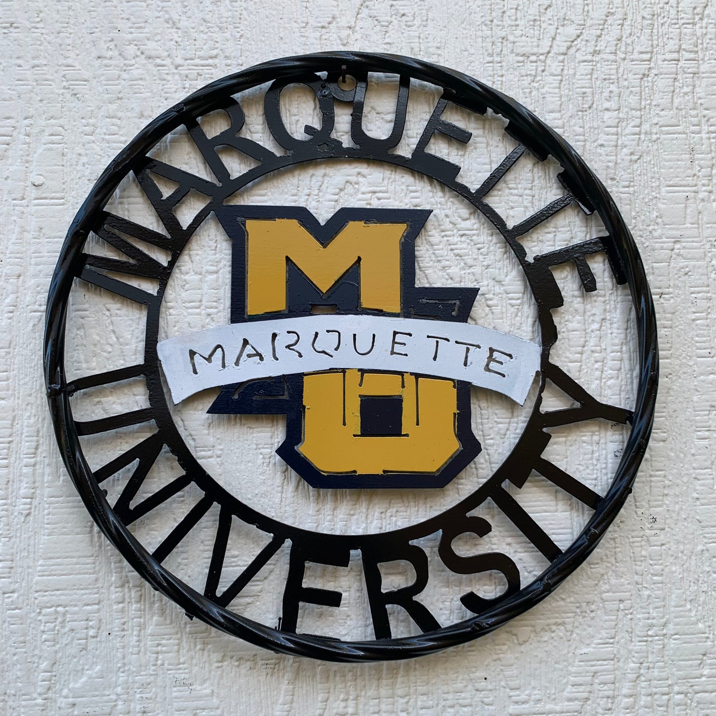 12",18",24" MARQUETTE METAL CUSTOM VINTAGE CRAFT WALL ART TEAM SIGN HANDMADE