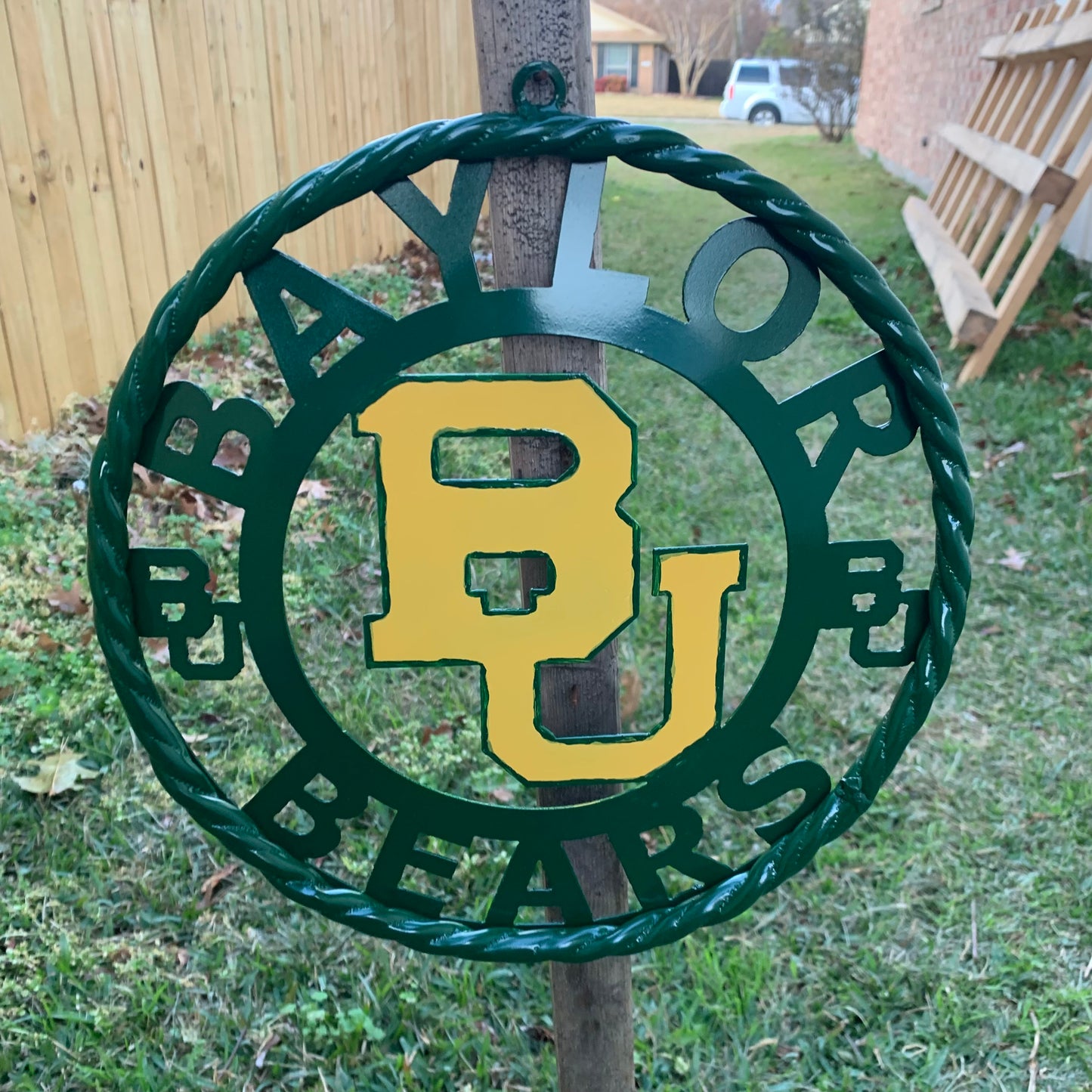 12",18",24",32" BAYLOR BEARS CUSTOM METAL VINTAGE CRAFT SIGN WESTERN HOME DECOR HANDMADE