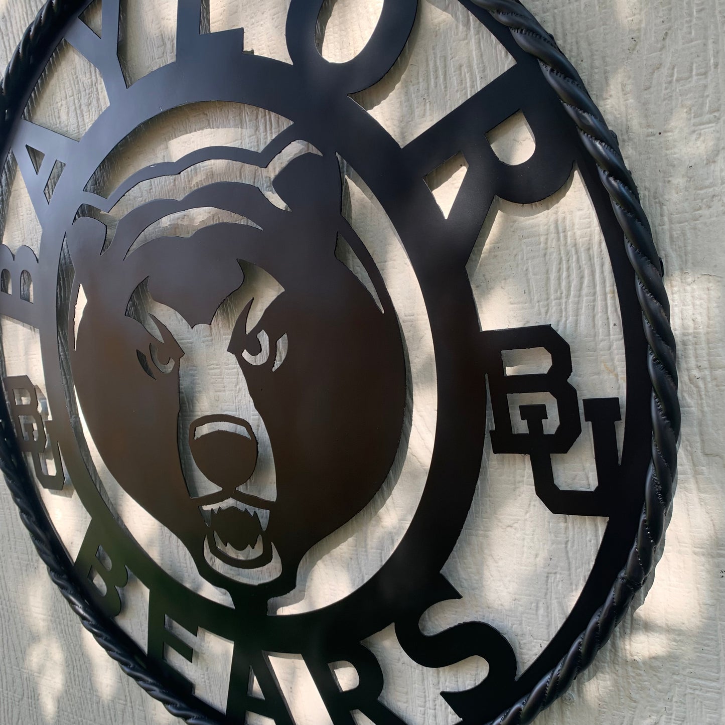 12", 18", 24", 32" BAYLOR BEARS ALL BLACK CUSTOM METAL VINTAGE TEAM SIGN WALL ART WESTERN HOME DECOR