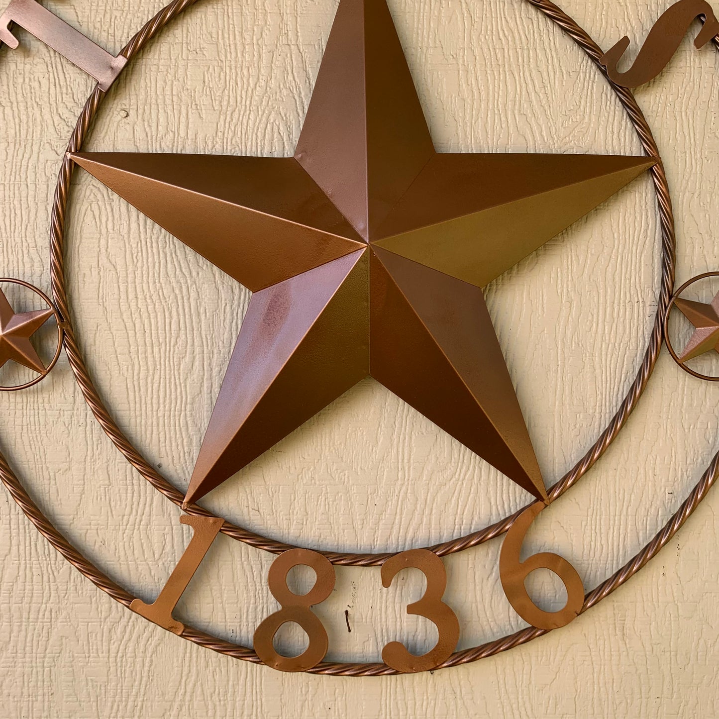 24", 32",36",40" TEXAS 1836 HAMMERED COPPER  BARN STAR METAL WALL WESTERN HOME DECOR HANDMADE NEW
