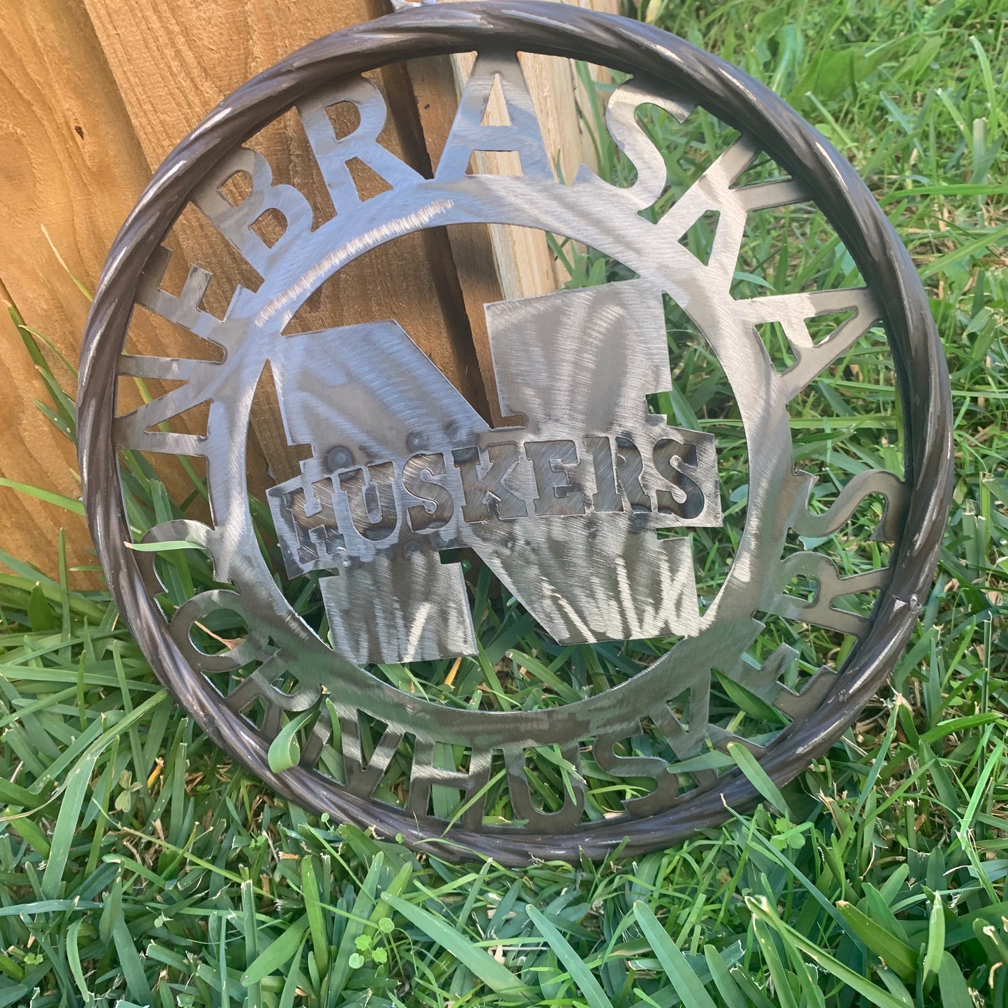 12", 18", 24", 32" NEBRASKA HUSKERS RAW METAL CUSTOM VINTAGE CRAFT TEAM SIGN