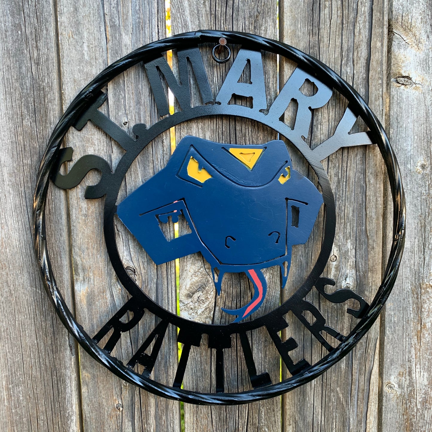 St. MARY RATTLERS METAL CUSTOM VINTAGE CRAFT TEAM SIGN HANDMADE
