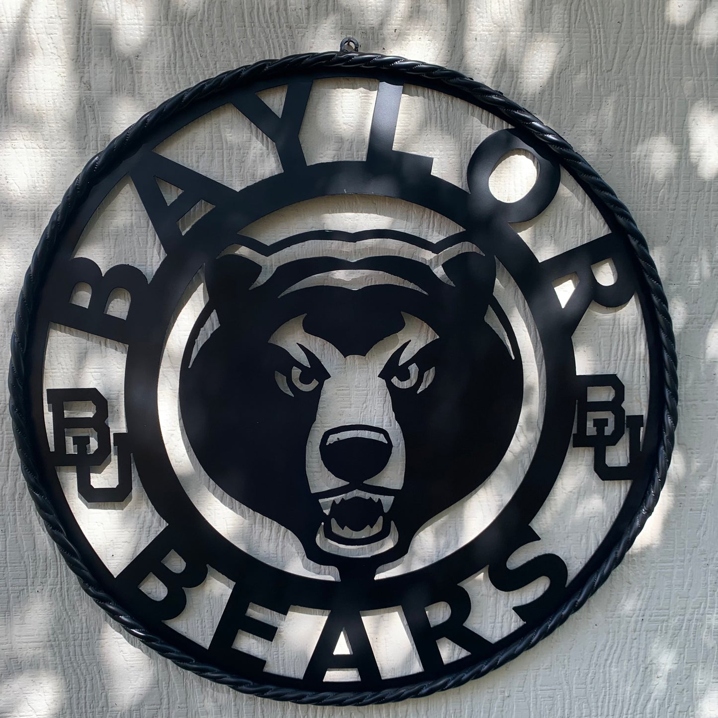 12", 18", 24", 32" BAYLOR BEARS ALL BLACK CUSTOM METAL VINTAGE TEAM SIGN WALL ART WESTERN HOME DECOR