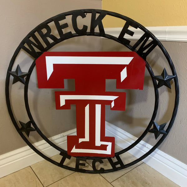 TEXAS TECH METAL COLLEGE WESTERN HOME DECOR WALL ART BRAND NEW